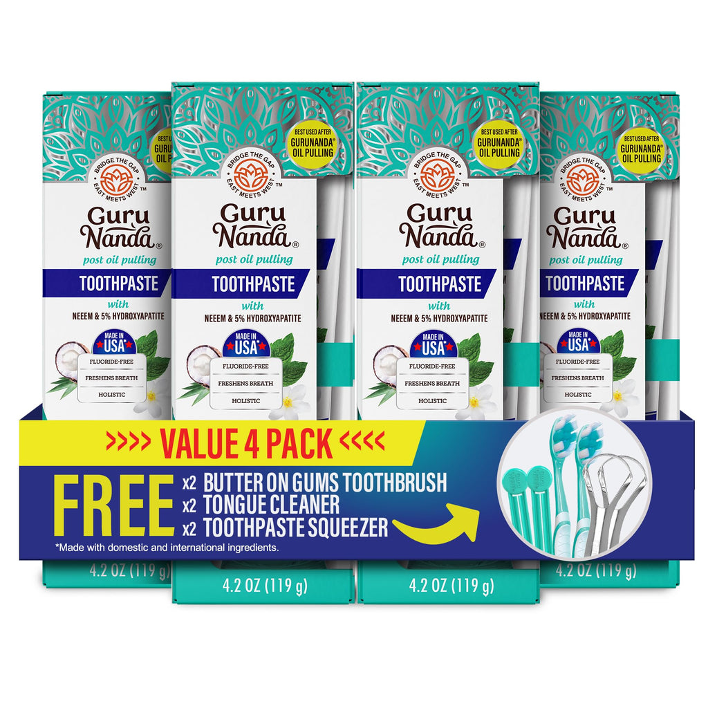 GuruNanda Hydroxyapatite Toothpaste Neem Xylitol Whitening

