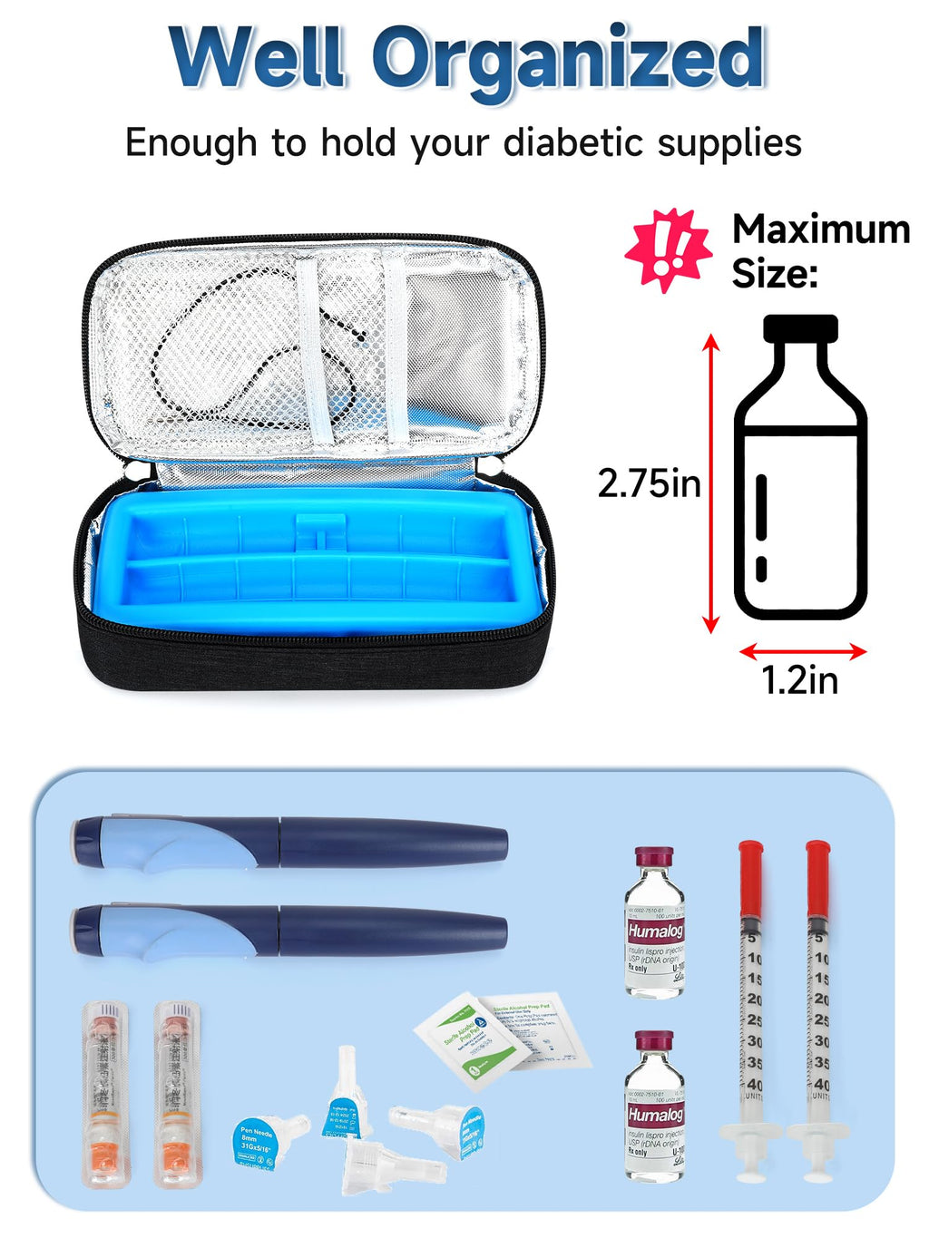 YOUSHARES Insulin & Peptide Cooler Case for Pens

