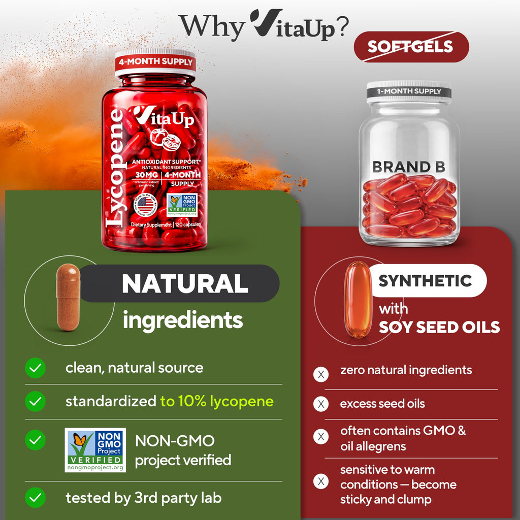 VitaUp Lycopene for Men – Non-GMO Tomato Extract Capsule

