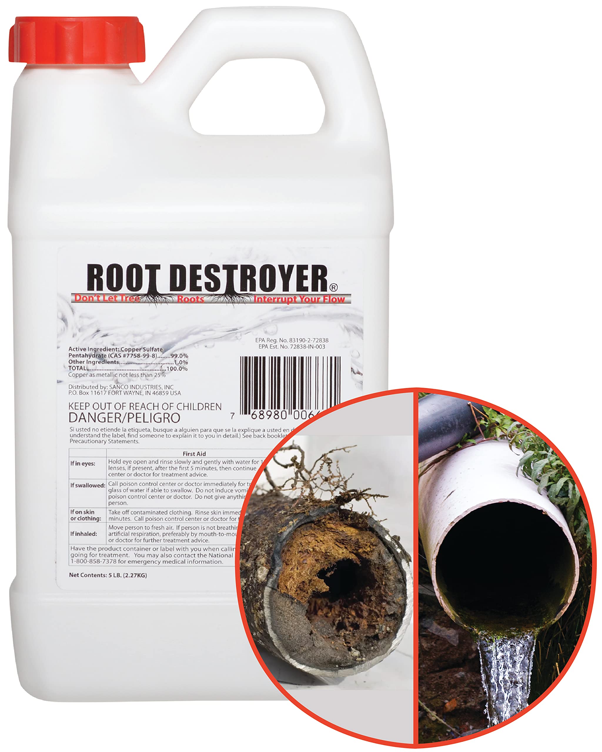 Root Destroyer Copper Sulfate Root Killer for Sewer Lines

