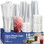 Voatree BPA-Free Disposable Cups with Lids & Straws

