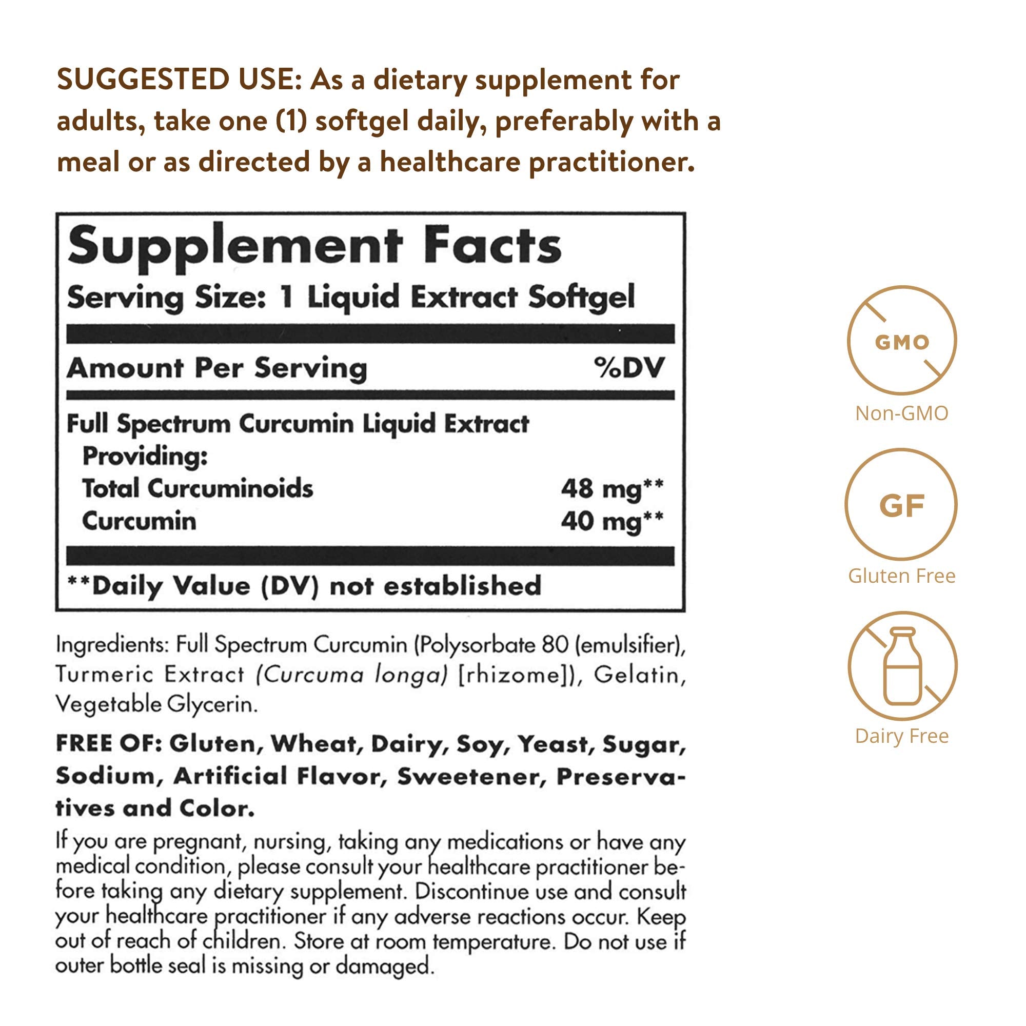 Solgar Full Spectrum Curcumin Enhanced Bioavailability

