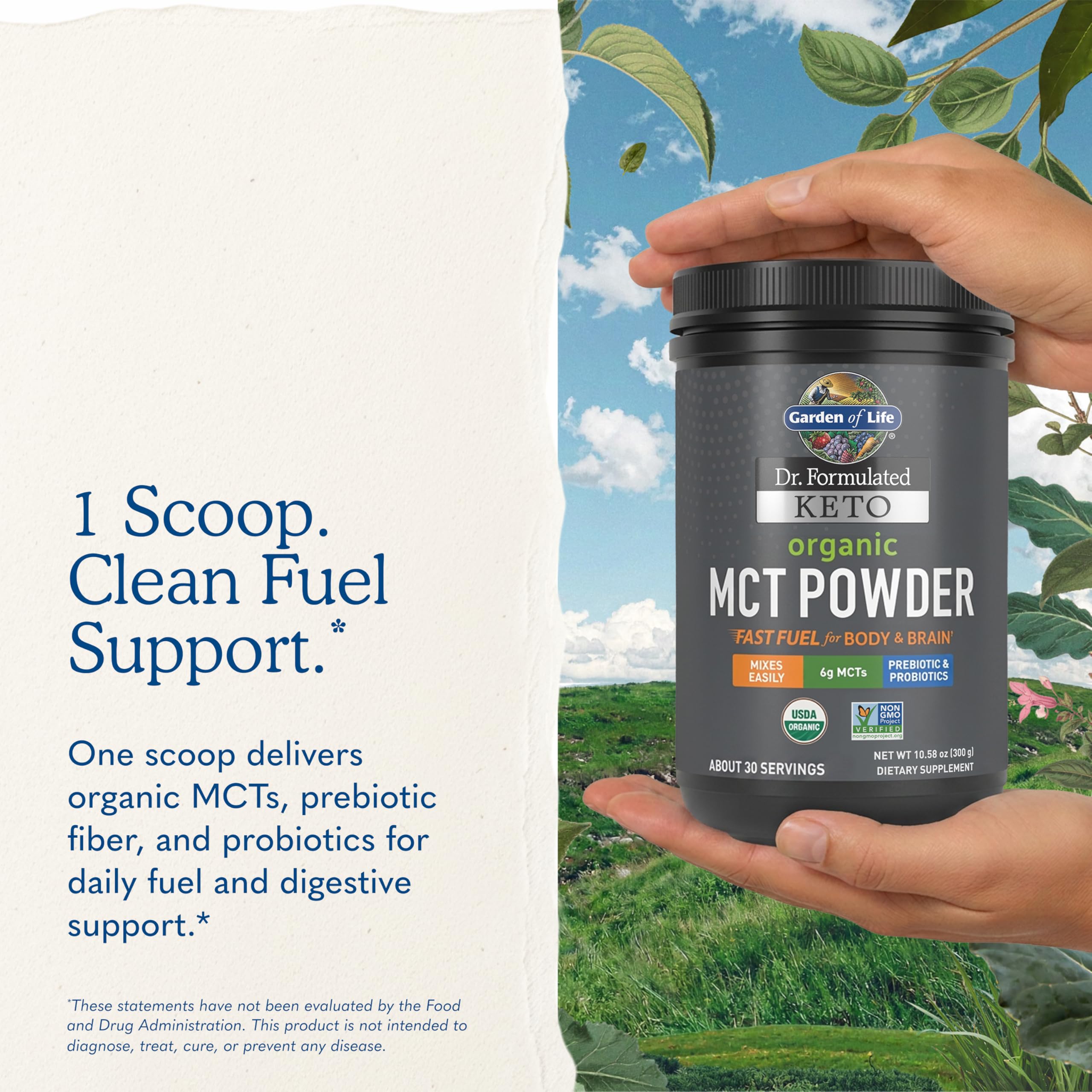 Garden of Life Organic MCT Powder with Coconut MCTs

