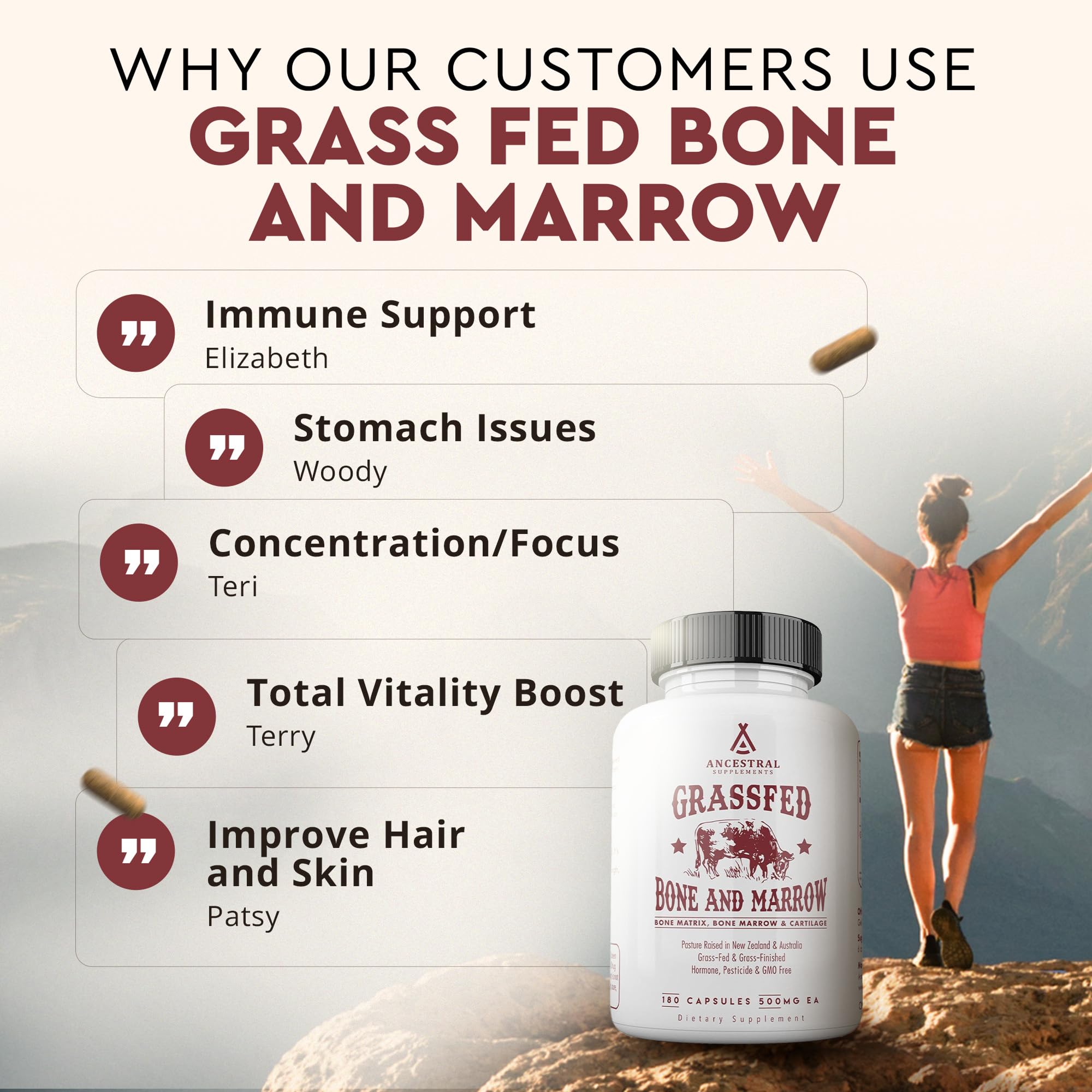 Ancestral Supplements Grass-Fed Beef Organ Capsules

