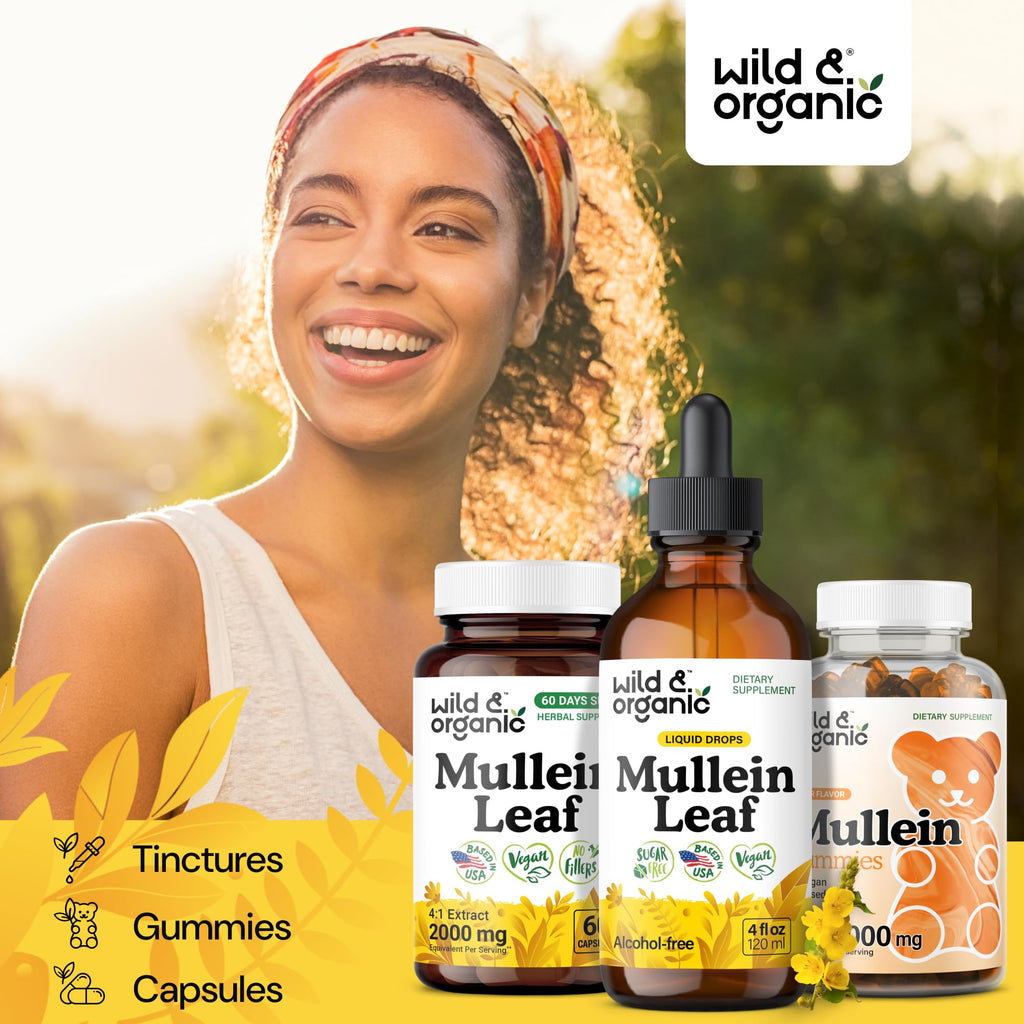 Wild & Organic Mullein Drops for Lungs with Echinacea

