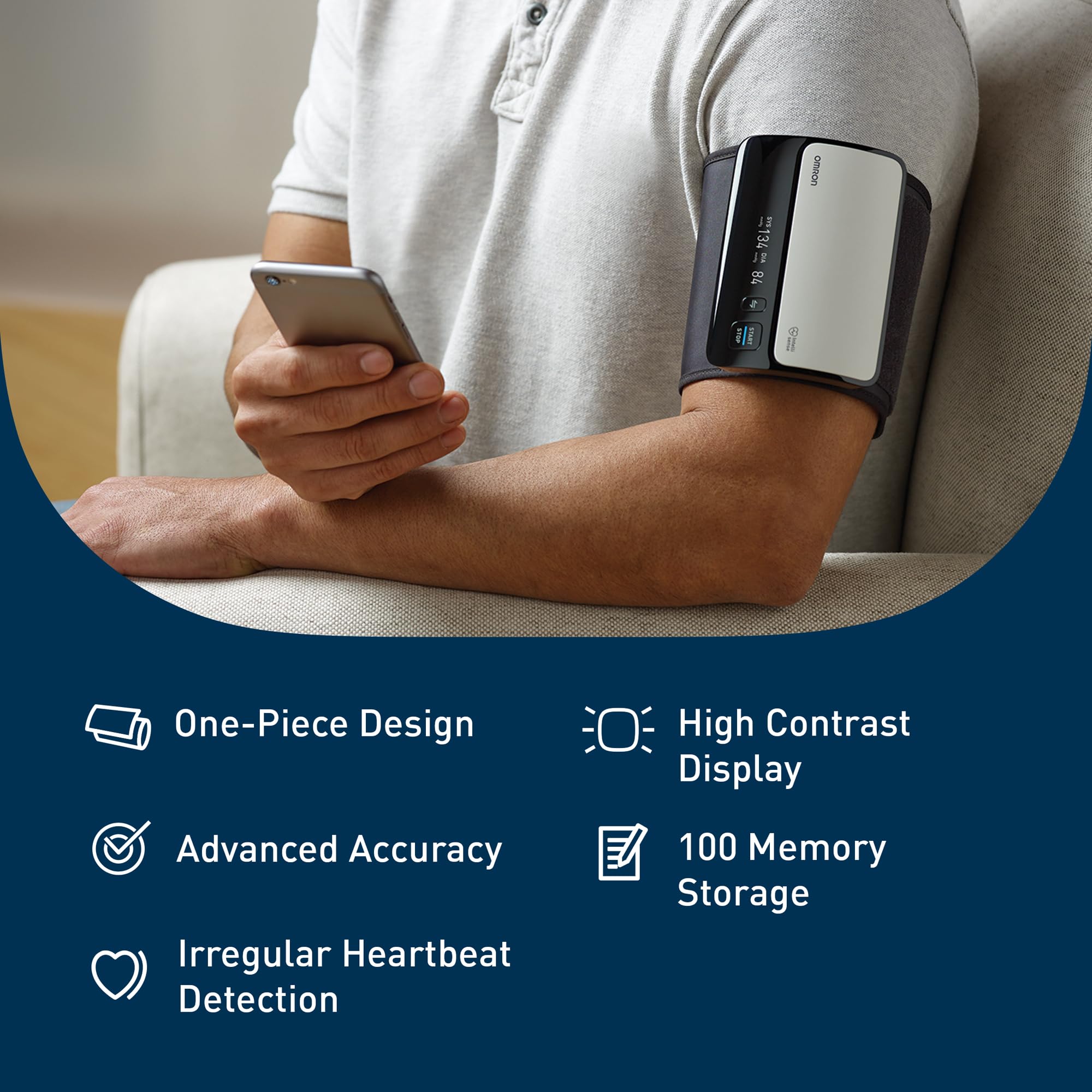 OMRON Evolv Wireless Blood Pressure Monitor with Connect App

