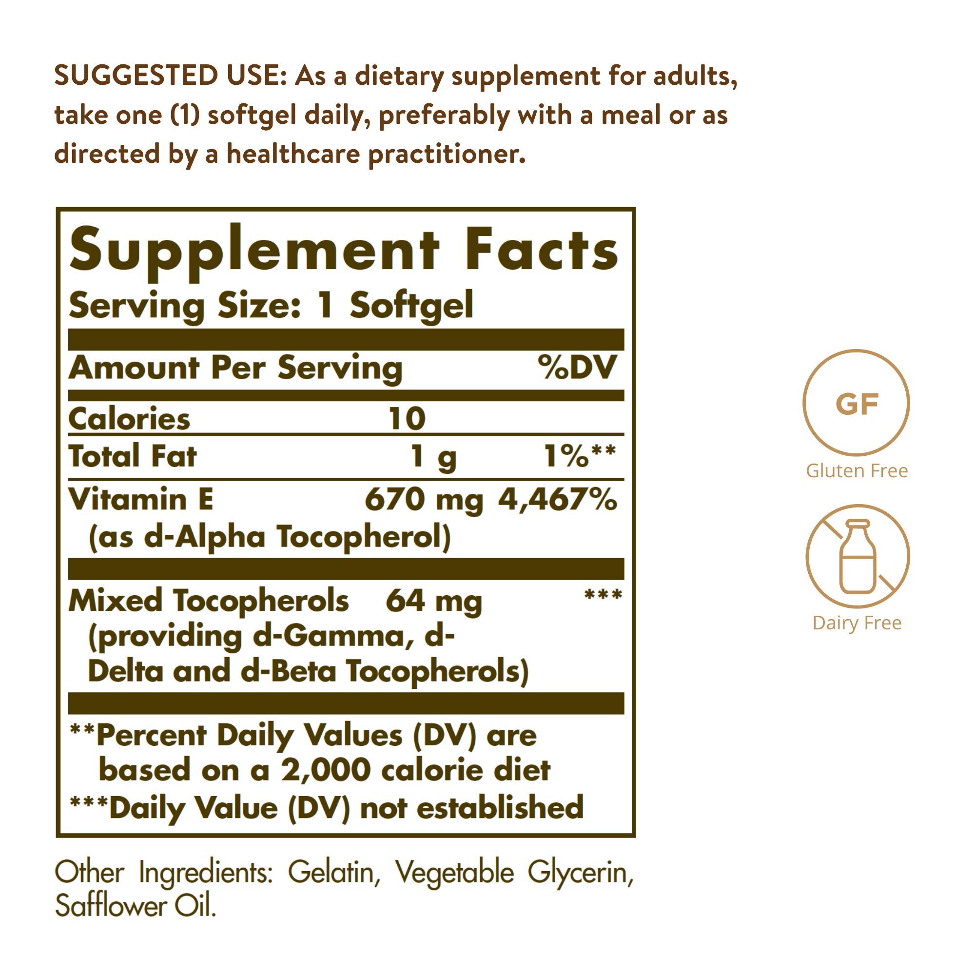 Solgar Vitamin E Softgels 670 mg – Natural Antioxidant

