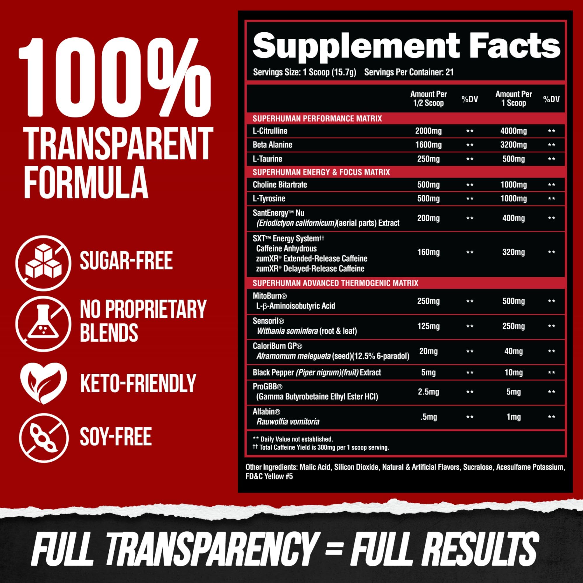 ALPHA LION Superhuman Burn Pre Workout and Fat Burner

