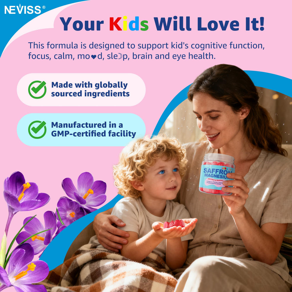 Saffron Magnesium Gummies for Kids | Super Negin

