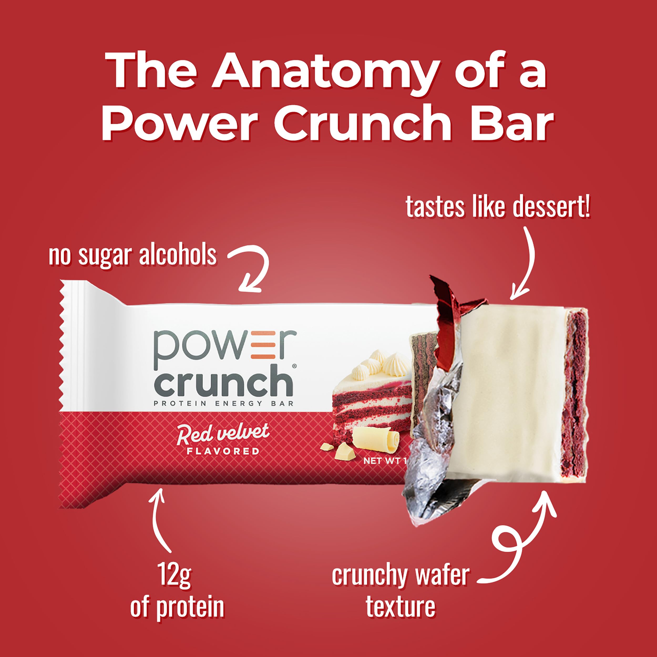 Power Crunch Protein Energy Wafer Bars High-Protein Snack

