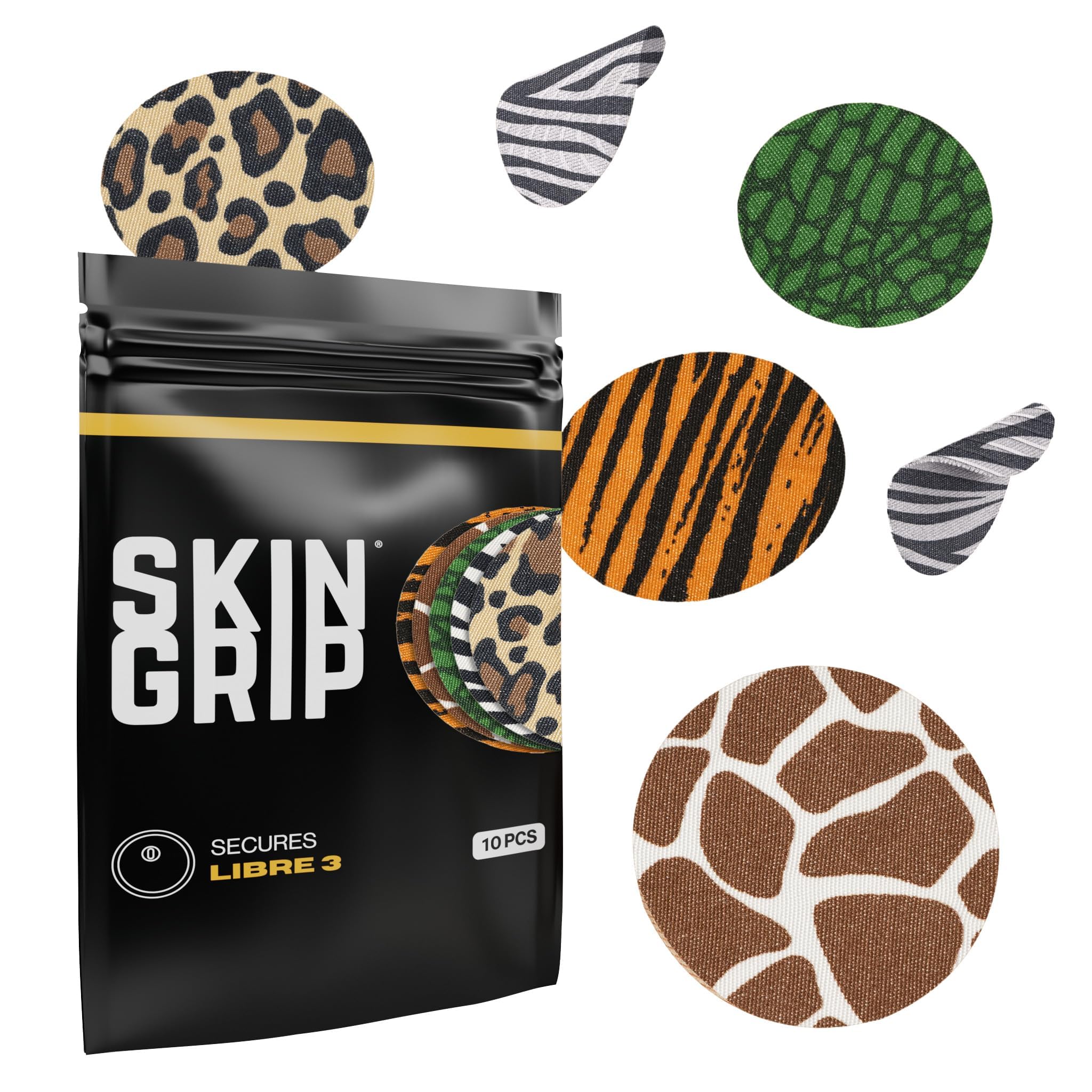 Skin Grip CGM Sensor Covers - Waterproof Adhesive Patches