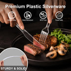 BYSNOW Disposable Plastic Cutlery Set BPA-Free

