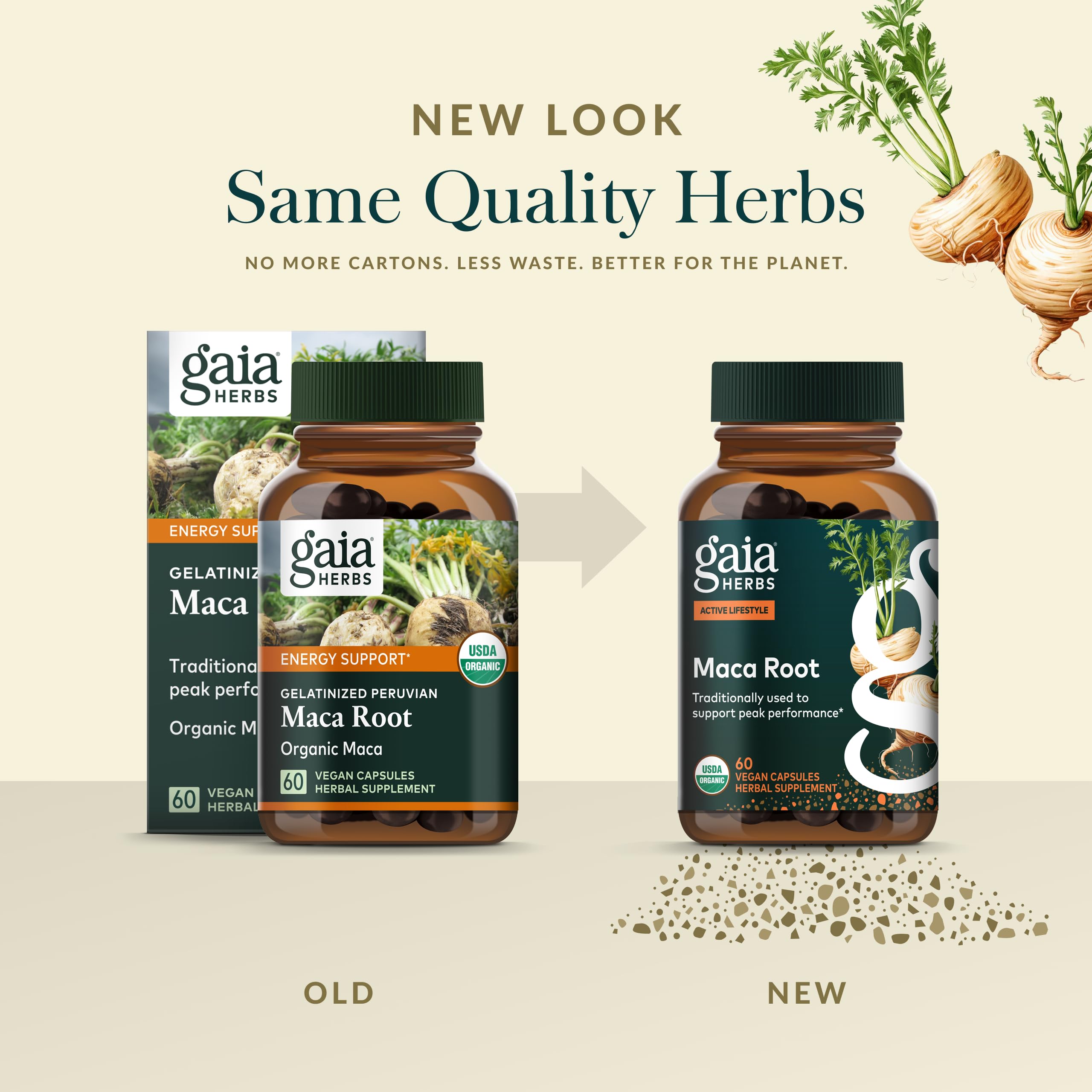 Gaia Herbs Maca Root Caffeine-Free Energy Support

