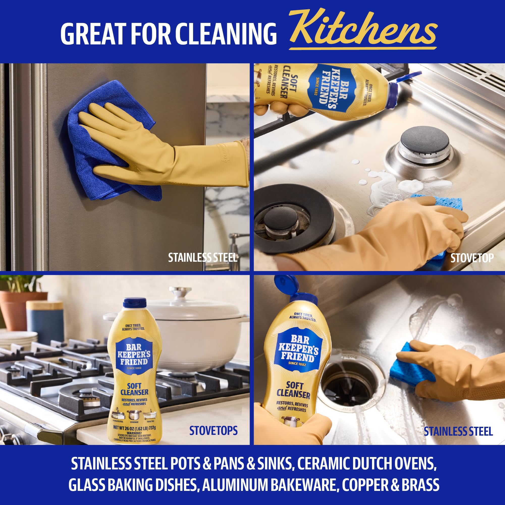 Bar Keepers Friend Soft Cleanser Liquid|Multisurface Cleaner


