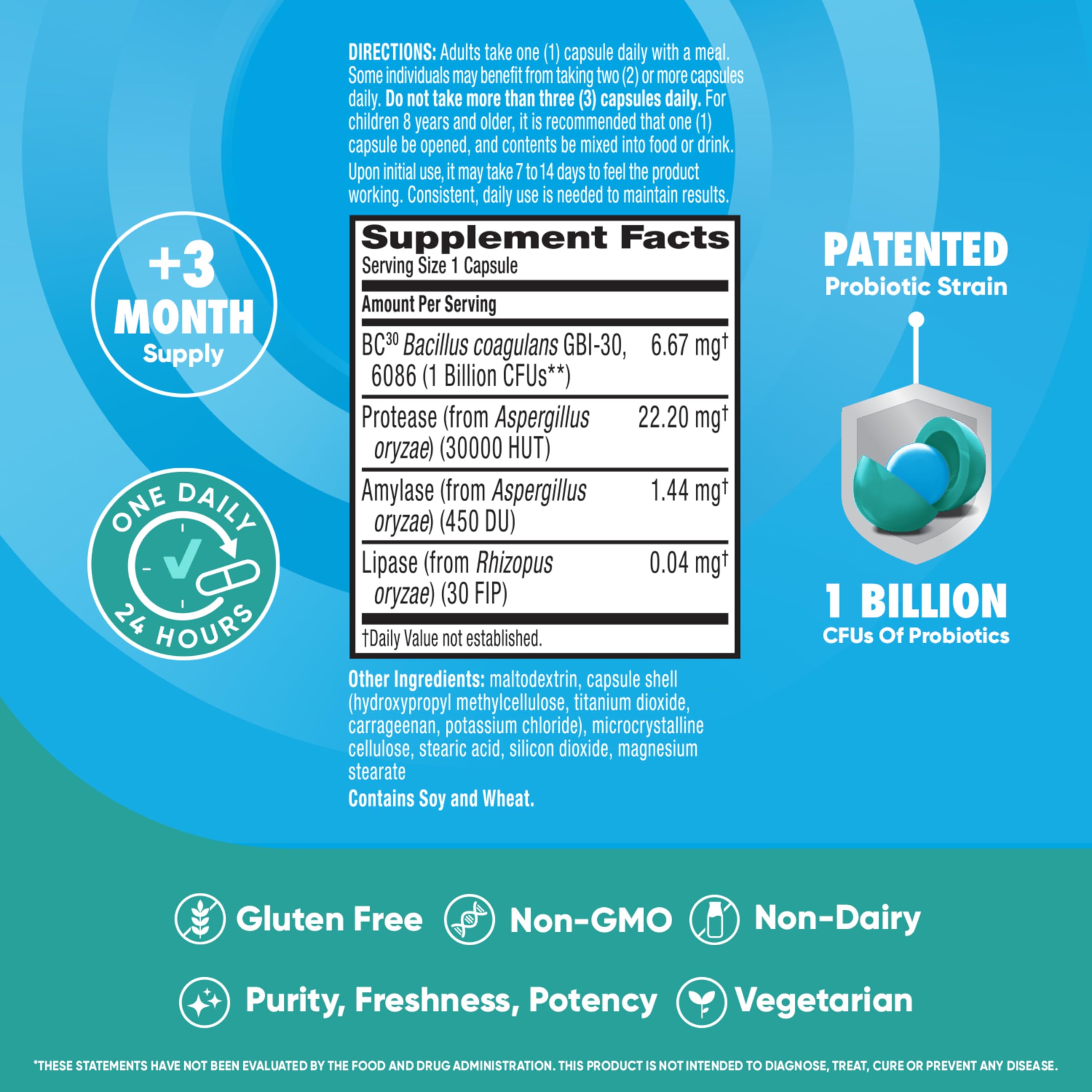 Digestive Advantage Probiotics for Women & Men with Enzymes

