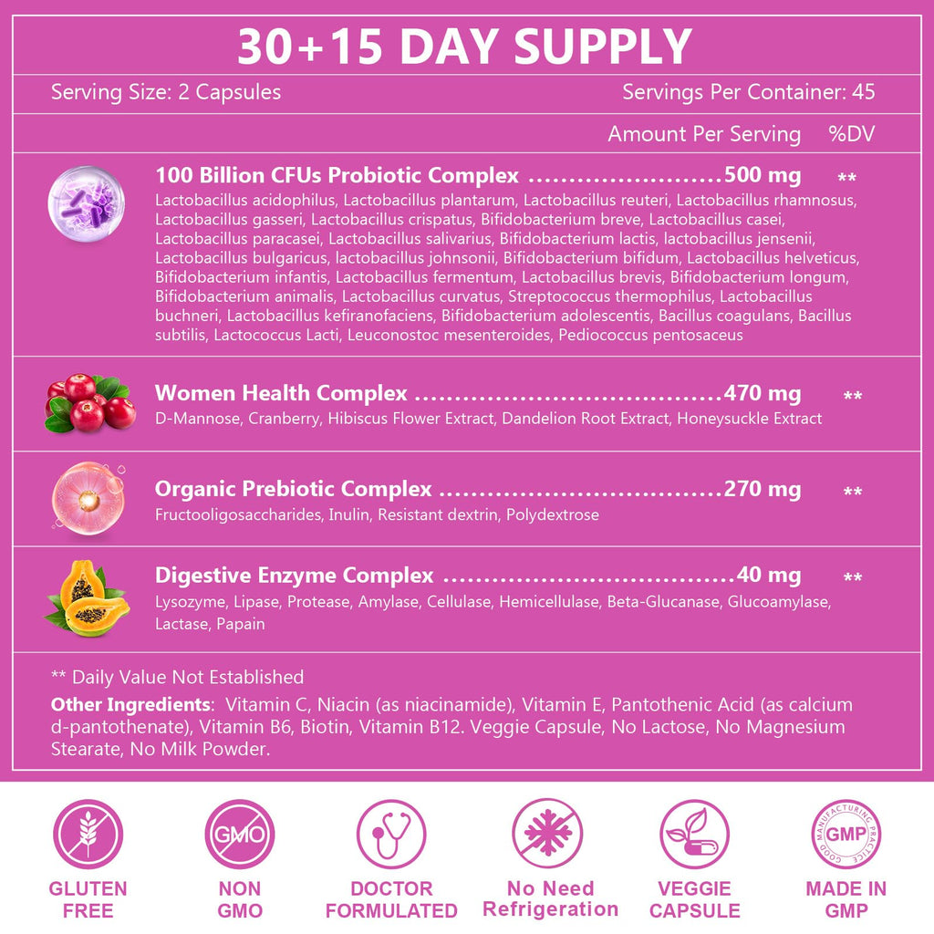 Nature Target Probiotics for Women - Digestive Health

