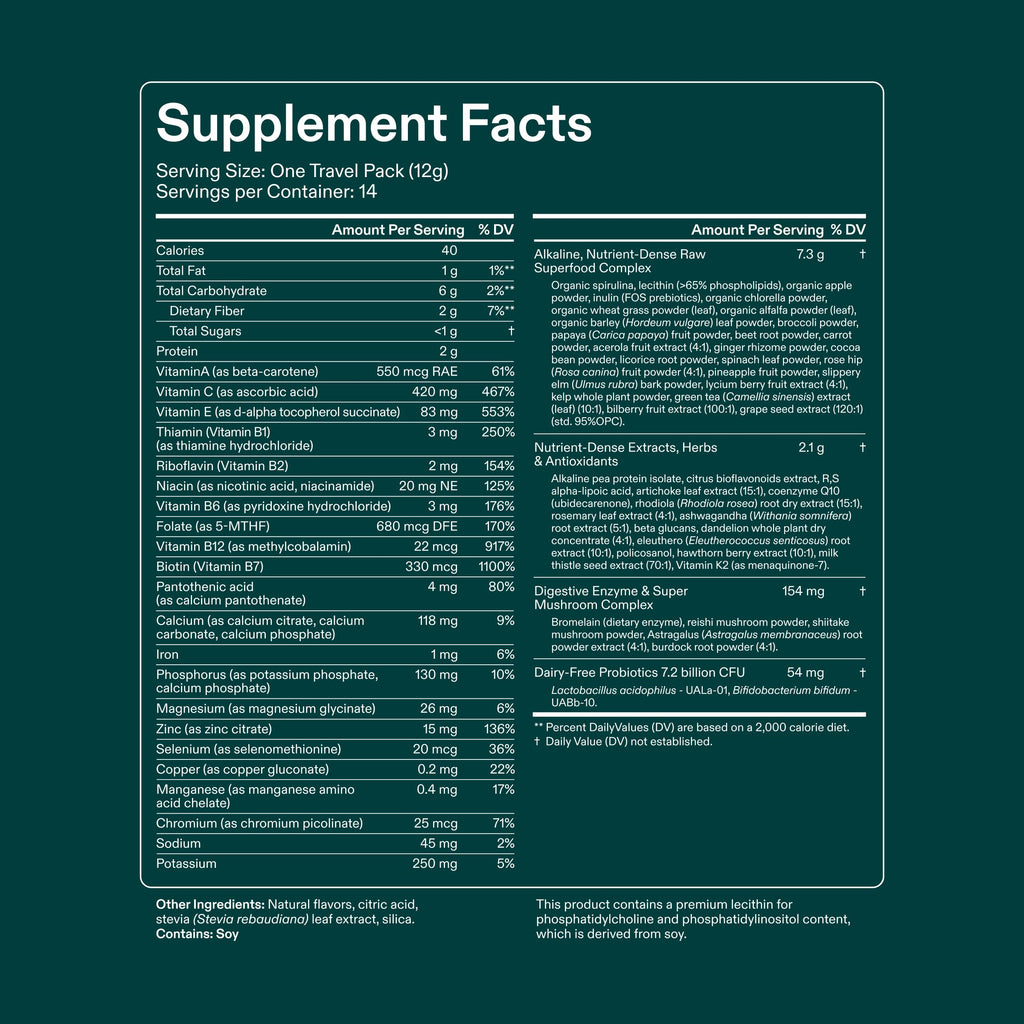 Athletic Greens AG1 Greens – Daily Multivitamin & Probiotic

