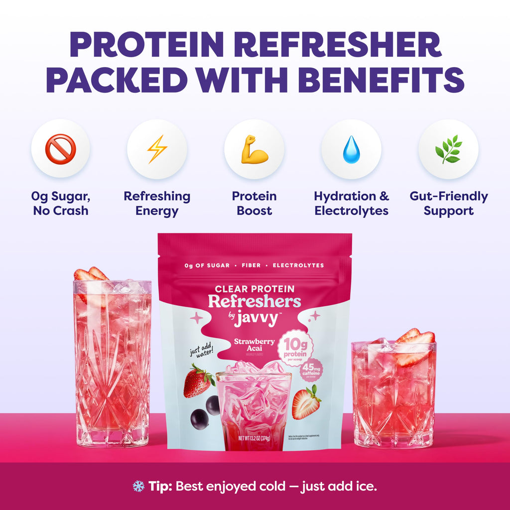 Javvy Clear Protein Refresher Drink Mix | 10g Protein

