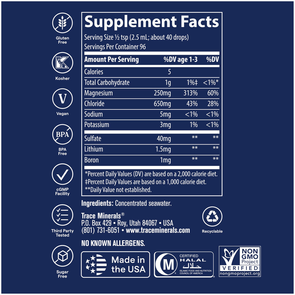 ConcenTrace Trace Mineral Drops - Liquid Mineral Supplement


