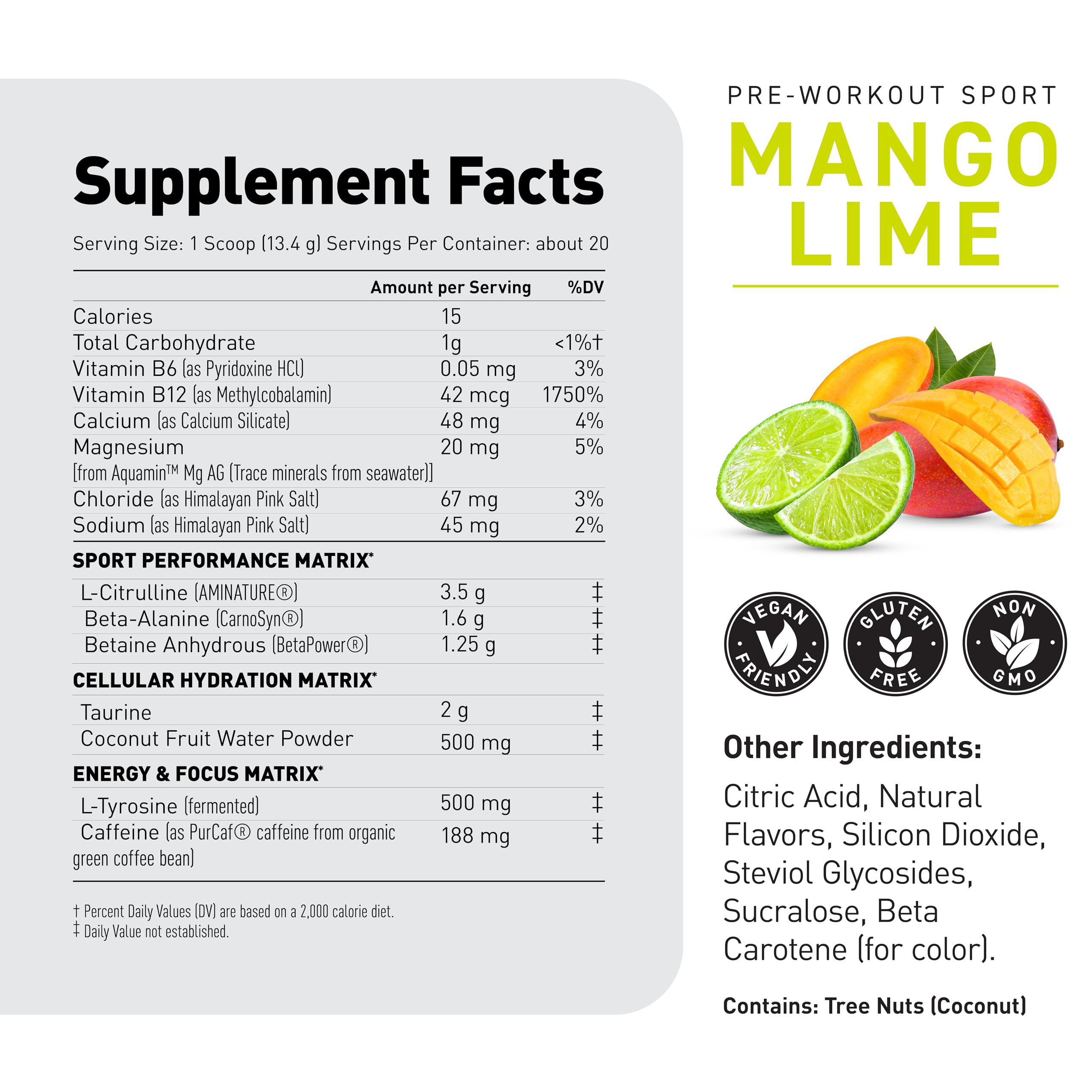 Kaged Sport Pre-Workout Powder | Performance Formula

