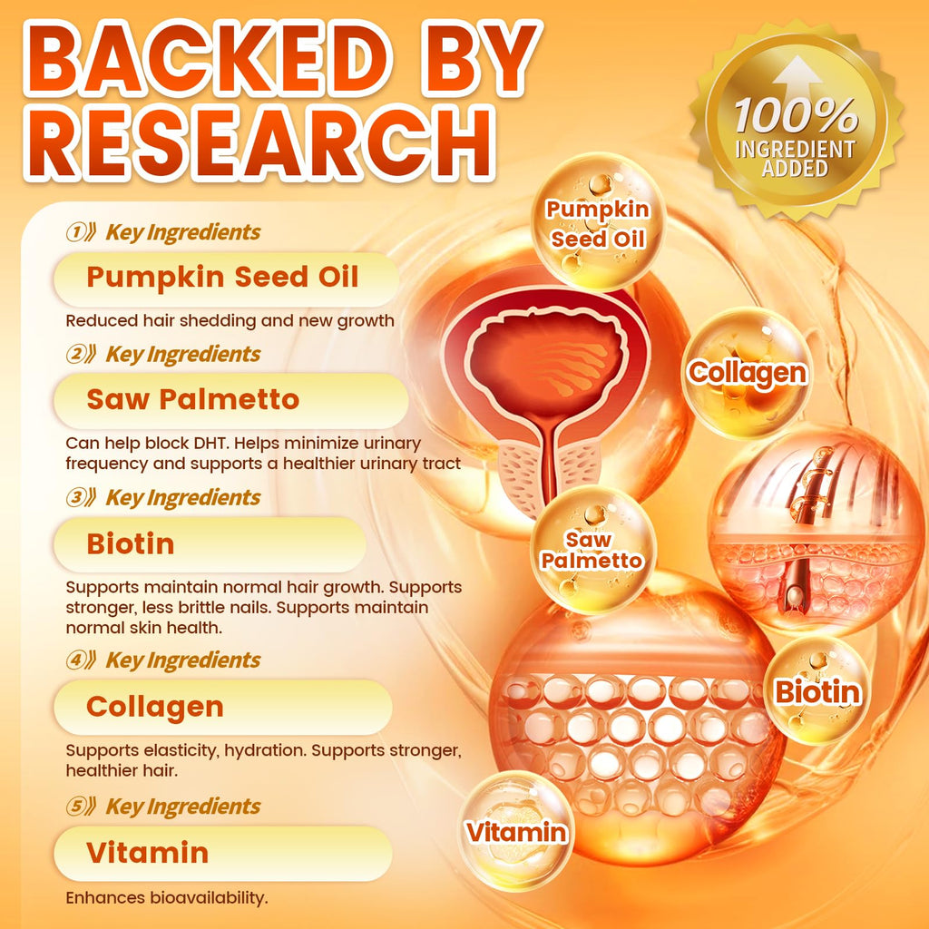 VivoNu Pumpkin Seed Oil with Saw Palmetto Hair Growth

