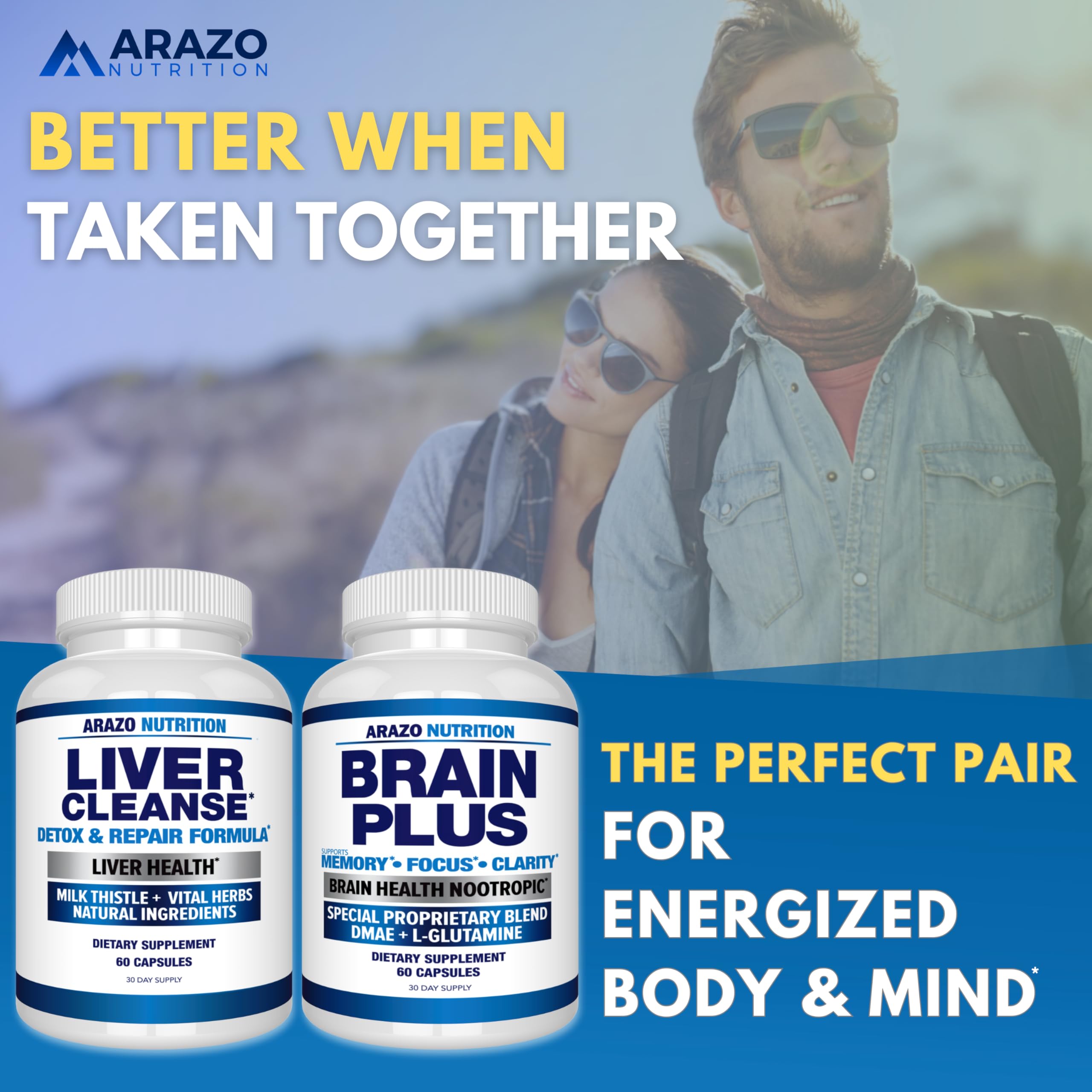 Arazo Nutrition Liver Cleanse Detox & Repair | Milk Thistle

