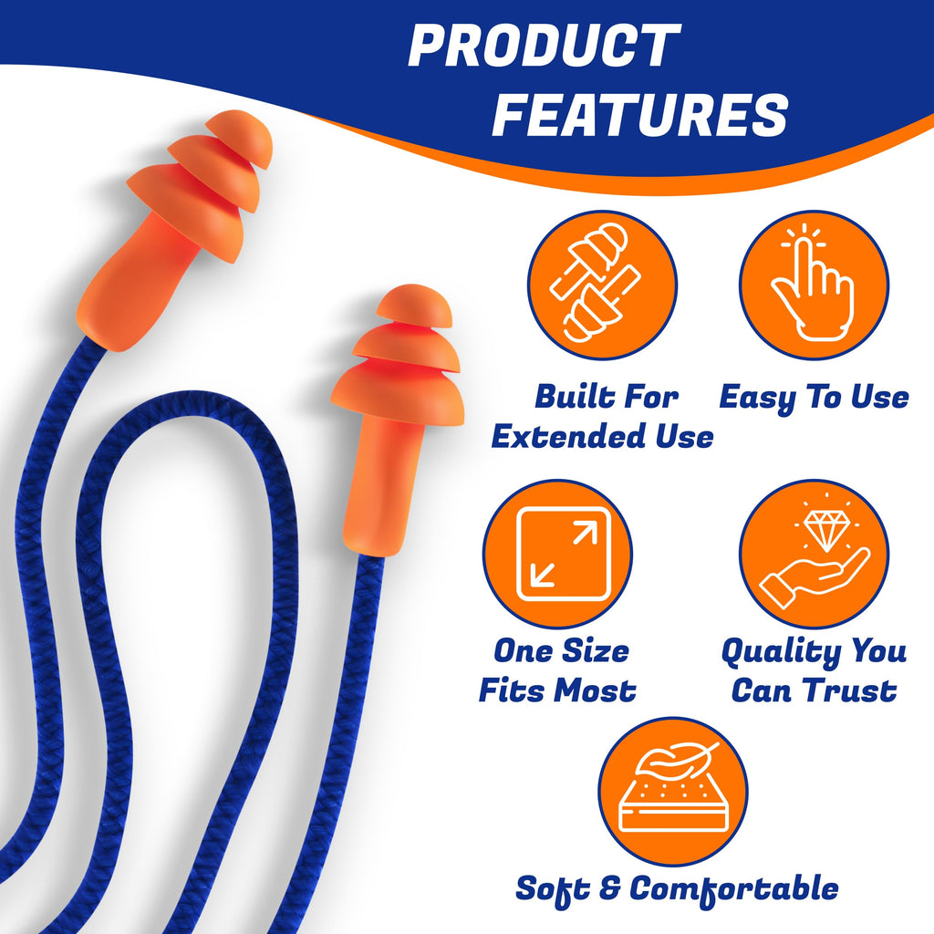 Ear Plugs: Quality Reusable Silicone for Noise Reduction

