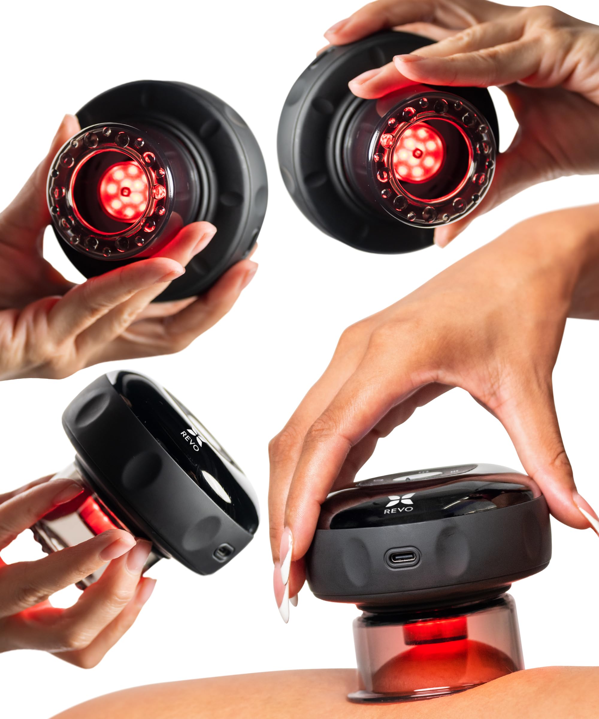 REVO Smart Cupping Massager with Heat & Red Light | Therapy

