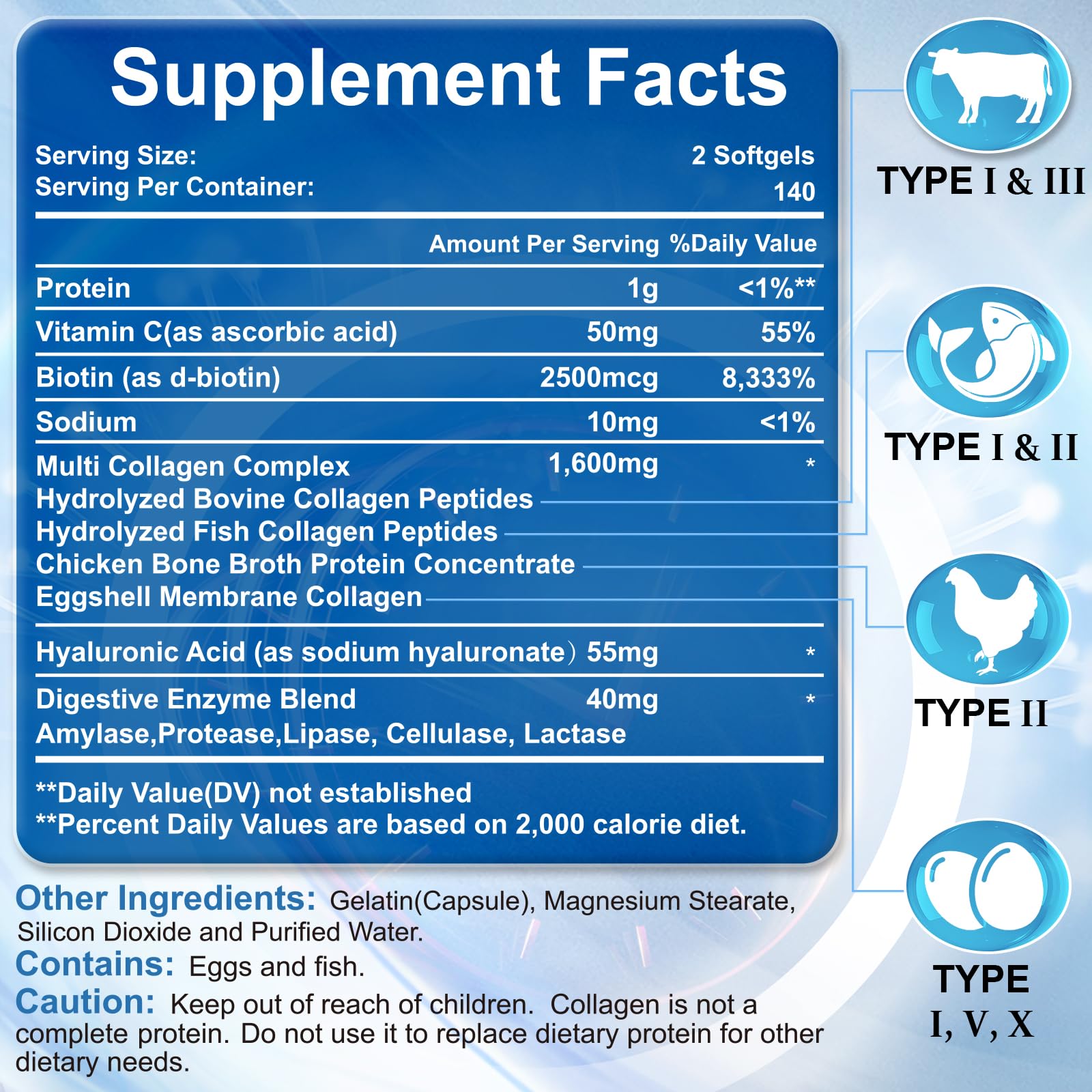 SIGNILIFE Multi Collagen Peptides for Skin Hair Nails

