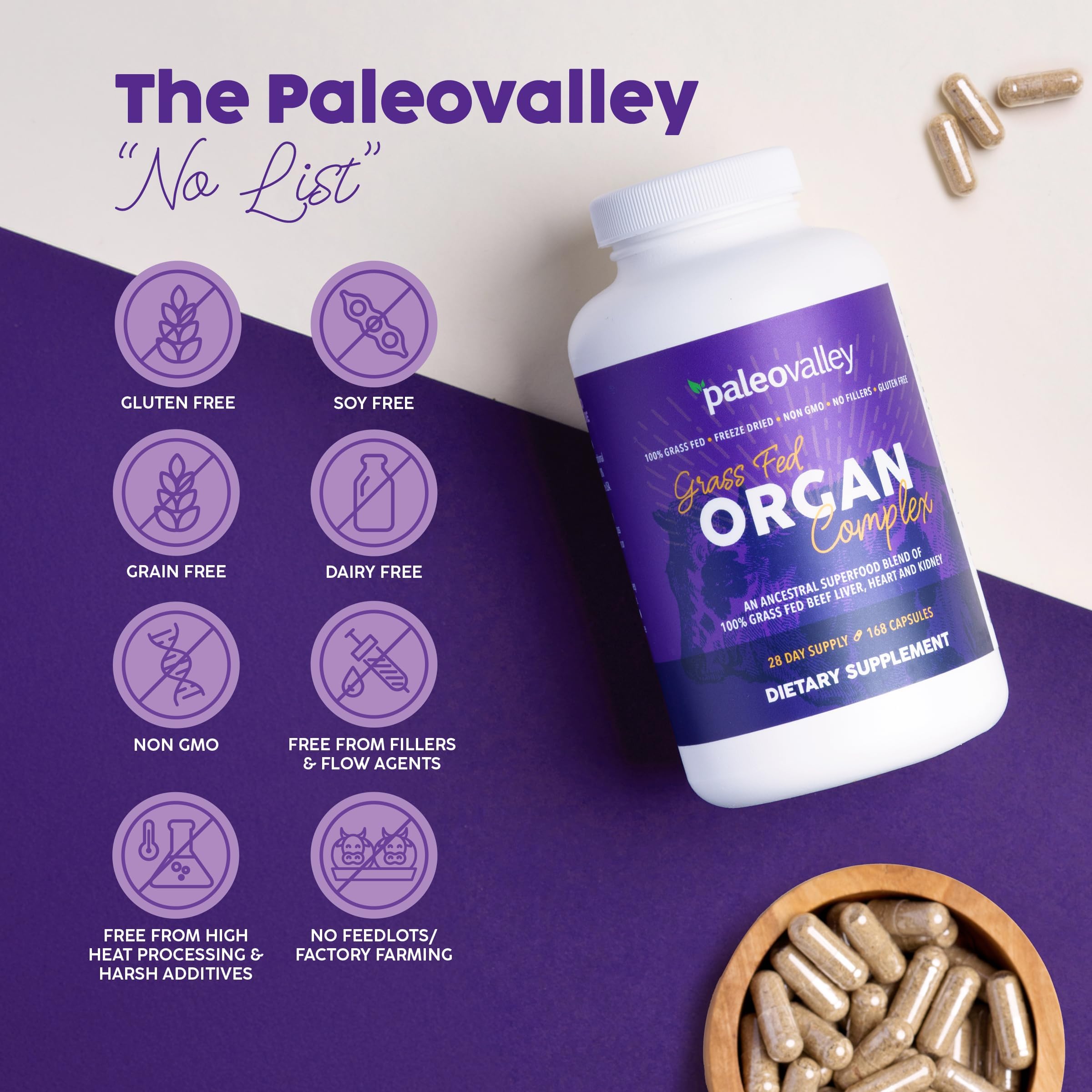 Grass-Fed Freeze-Dried Protein Complex Dietary Supplement

