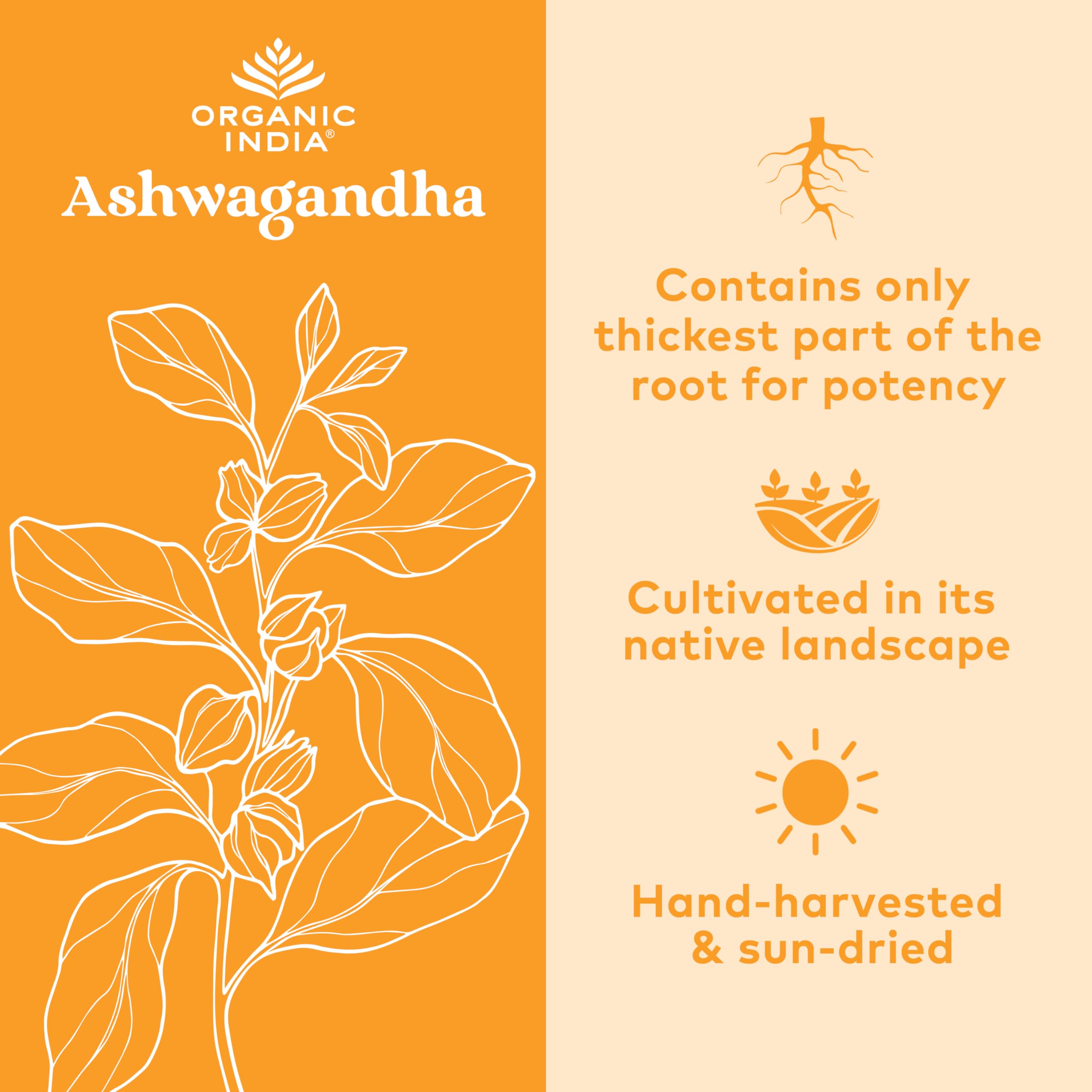 Organic India Ashwagandha Capsules for Stress Relief & Sleep

