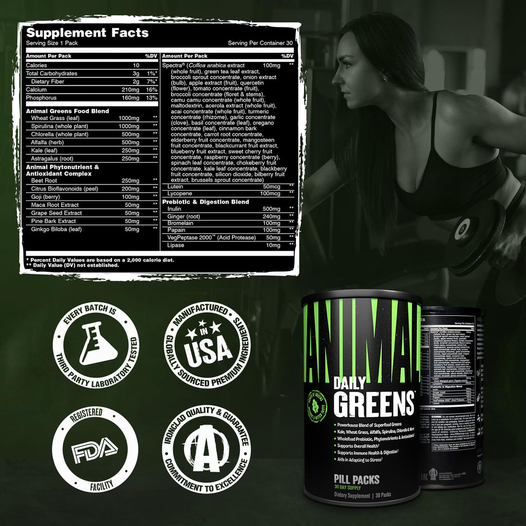 Animal Daily Greens Capsules - Digestive Health & Immunity

