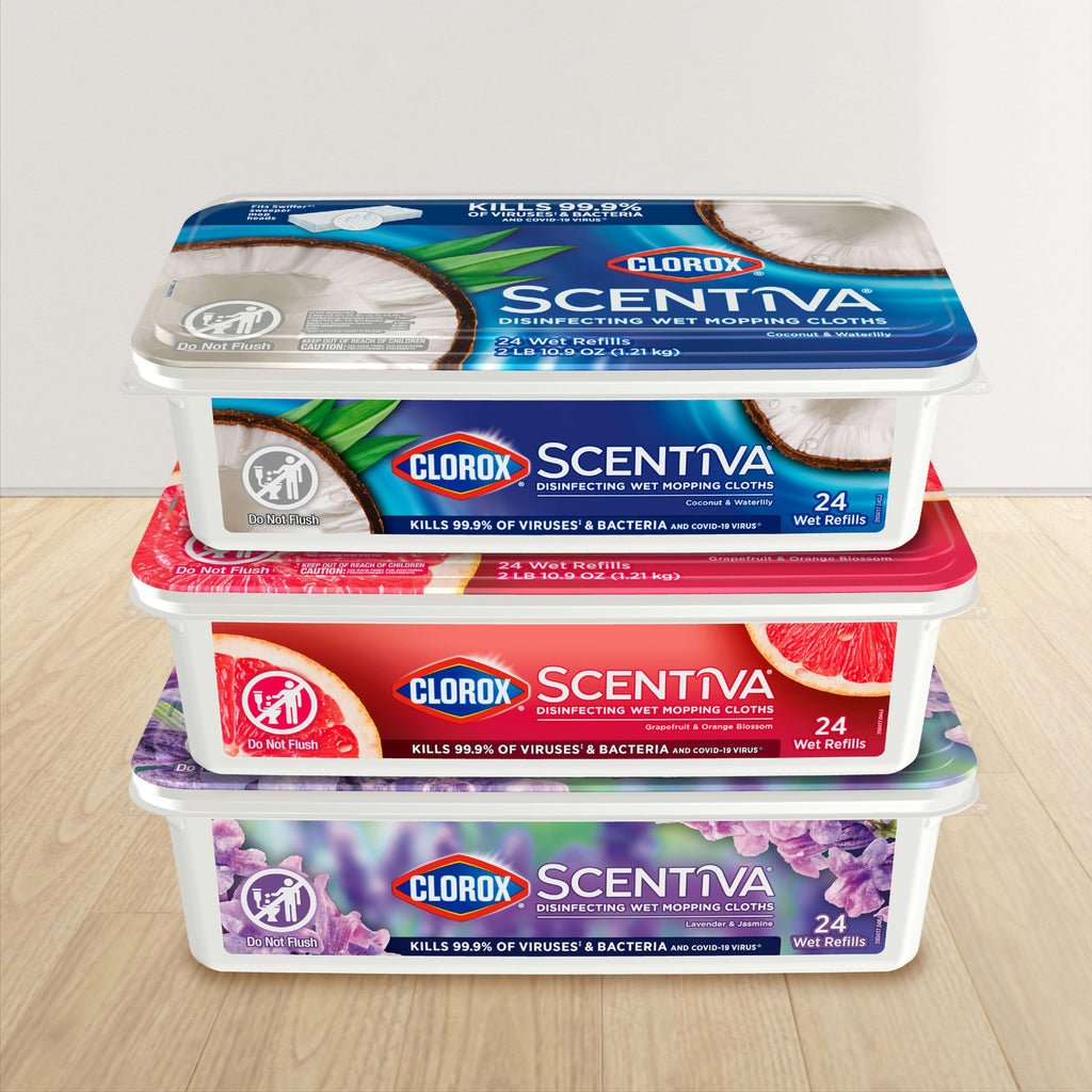 Clorox Scentiva Disinfecting Wet Mop Pad Refills

