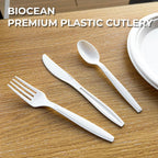 Disposable Plastic Cutlery Set - Heavy-Duty Forks & Spoons

