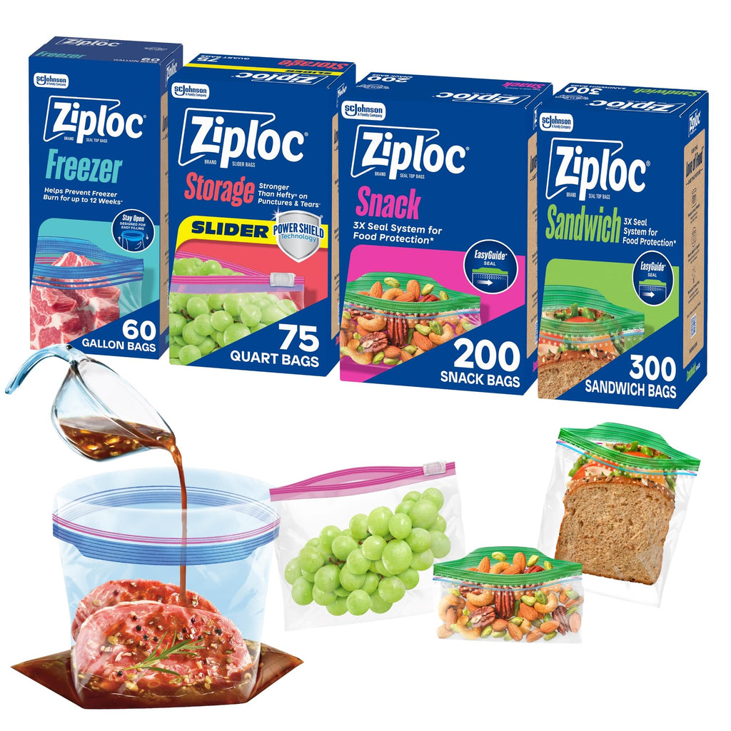 Ziploc Brand Food Storage and Freezer Bags Variety