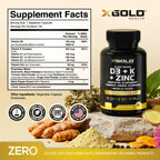 X Gold Health Vitamin D & K Complex with Zinc

