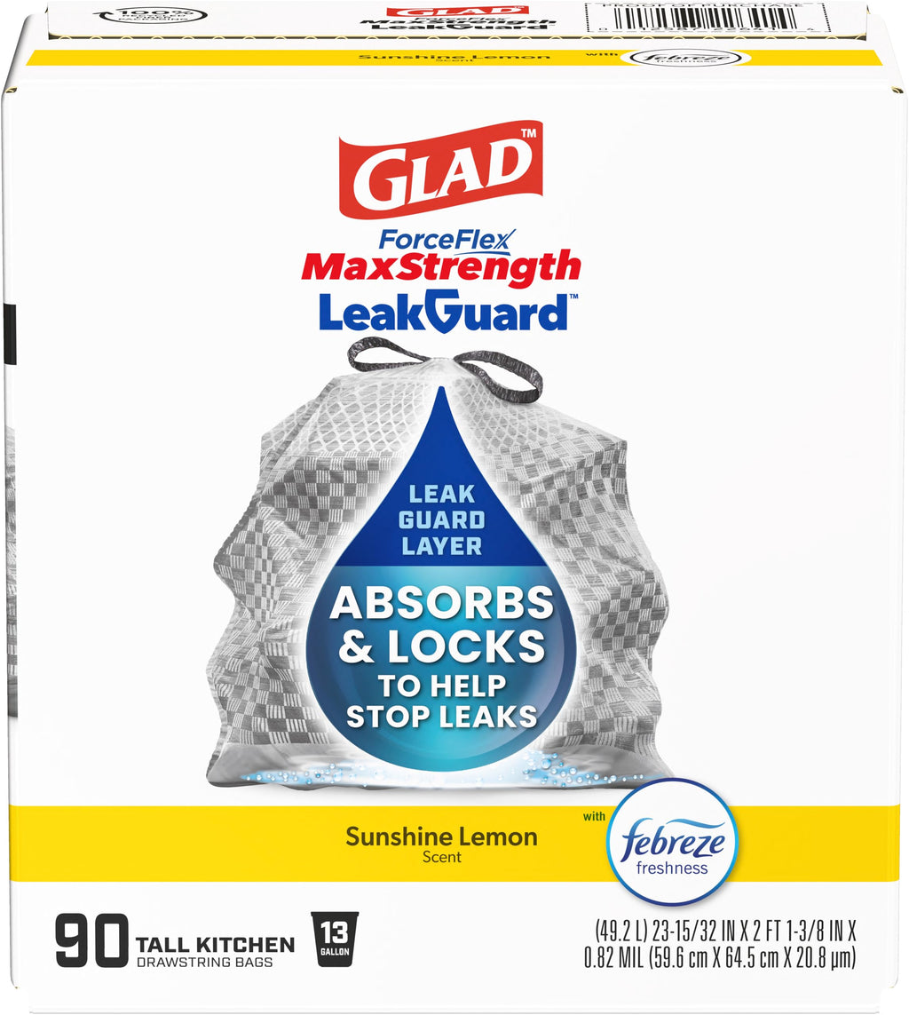 Glad ForceFlex MaxStrength LeakGuard Kitchen Trash Bags