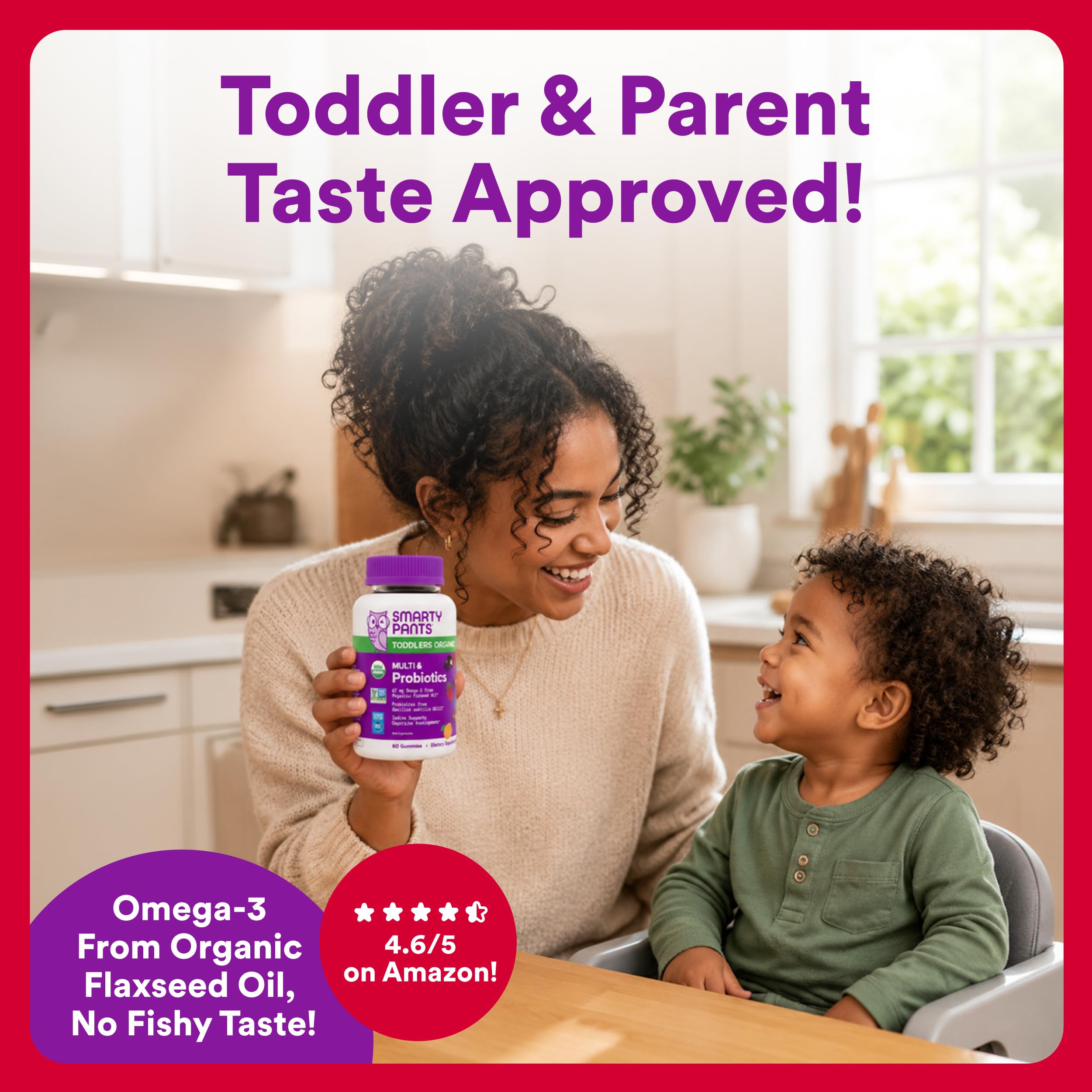 SmartyPants Organic Toddler Multivitamin Gummies | Gluten Free

