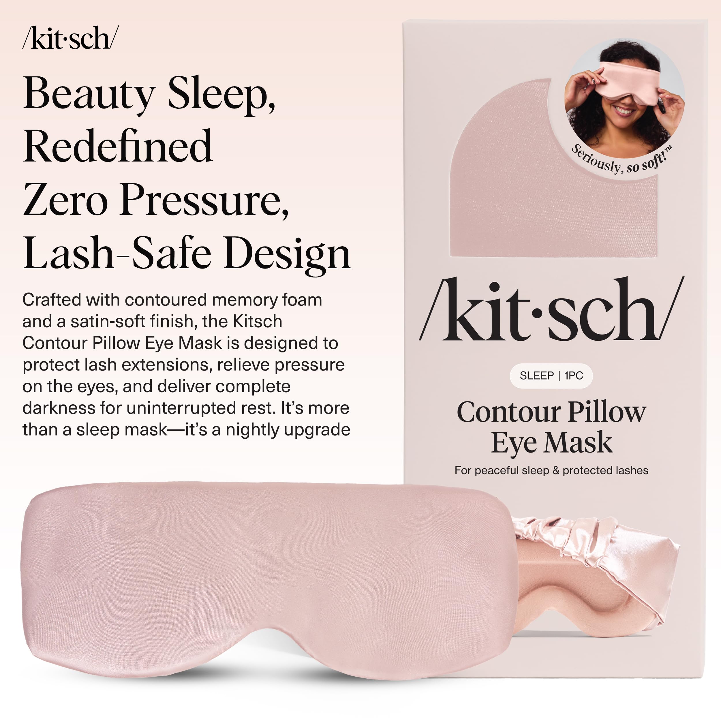 Kitsch Contour Eye Mask – Lash-Safe, Light-Blocking Sleep Aid

