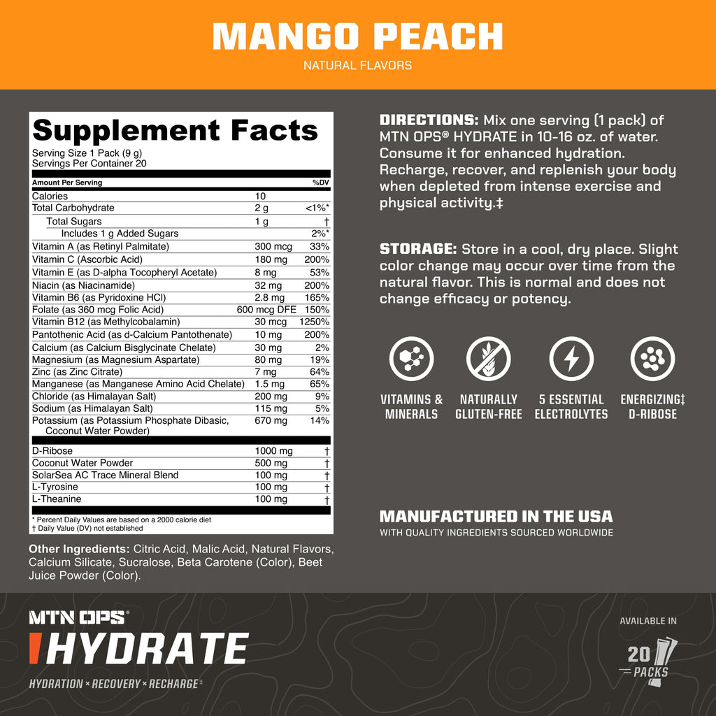 MTN OPS Hydrate Electrolyte Powder for Hydration


