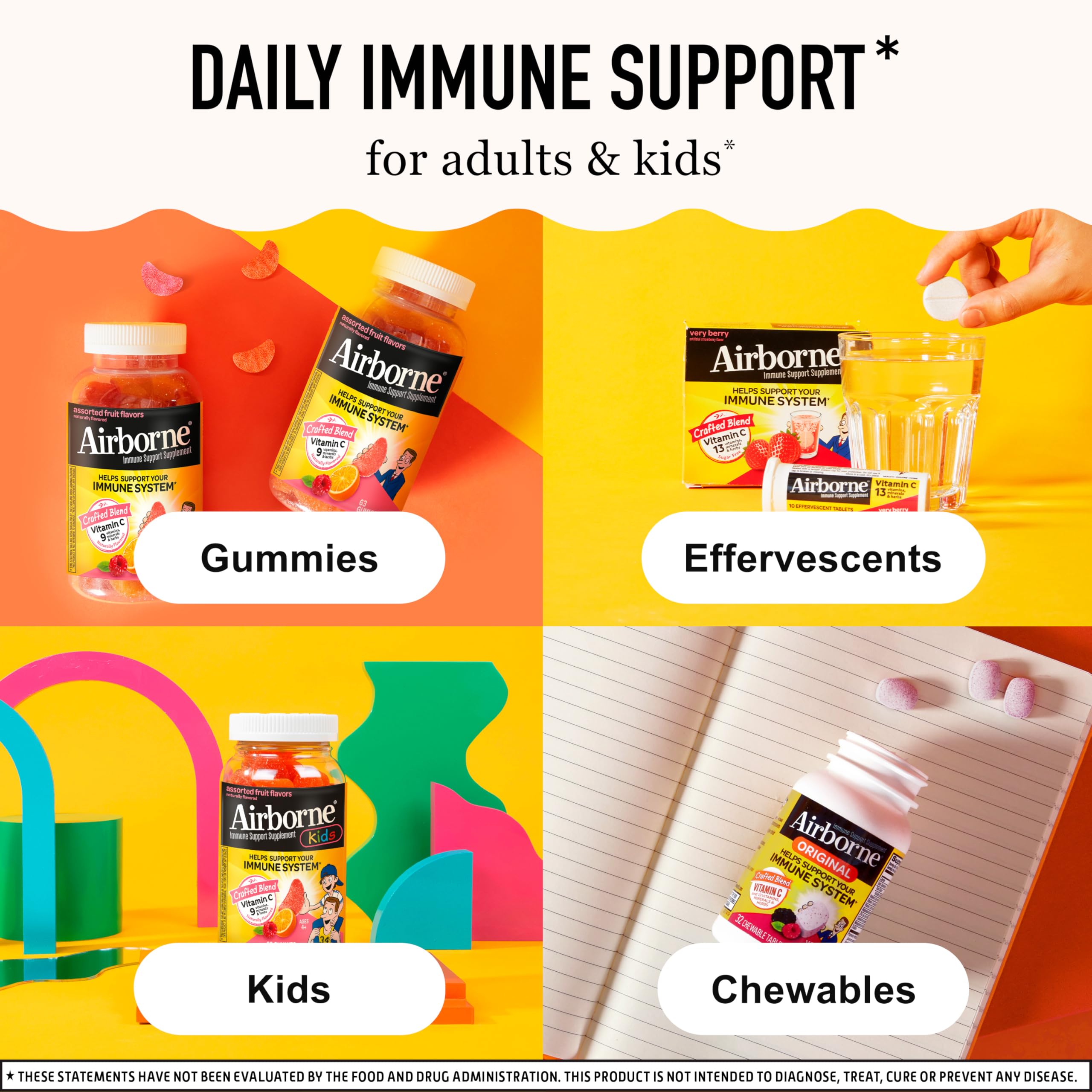 Airborne Vitamin C Gummies for Adults – Immune Support

