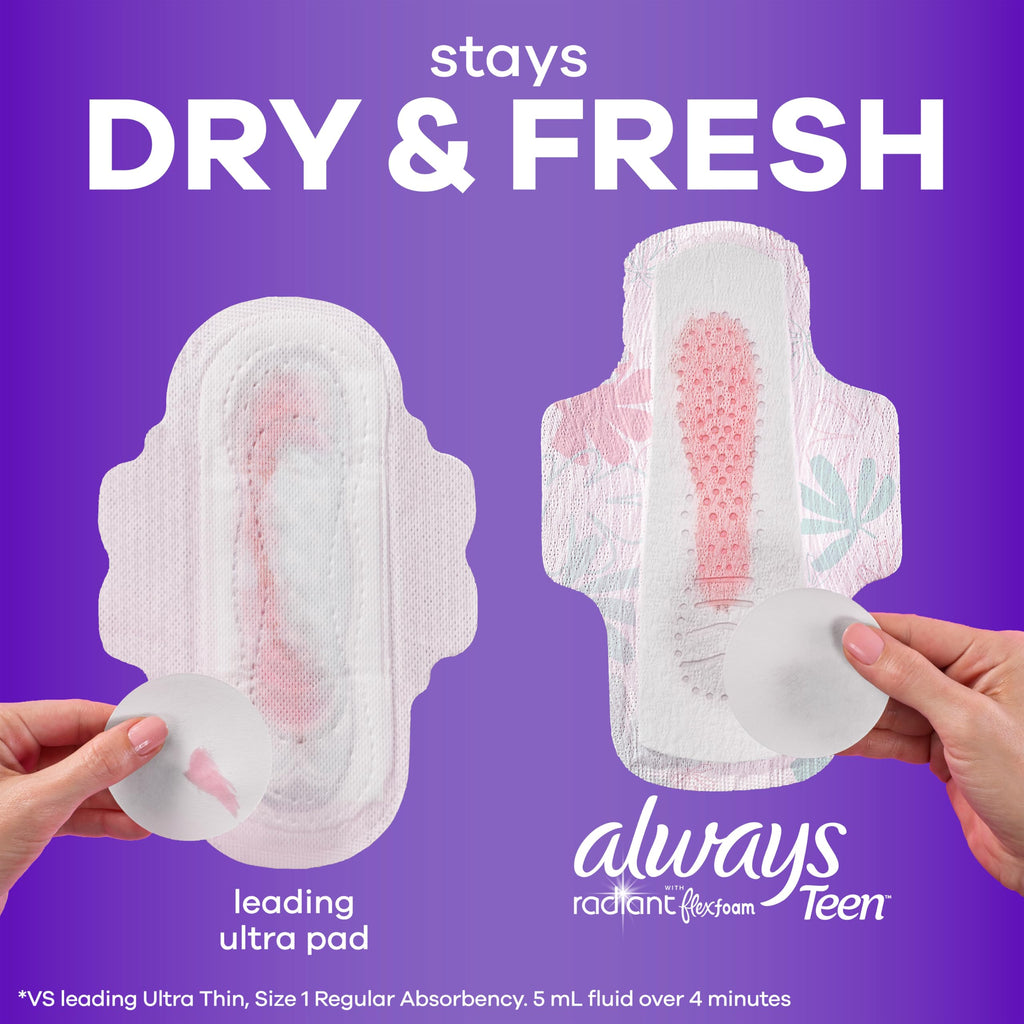 Always Radiant Teen Pads with FlexFoam

