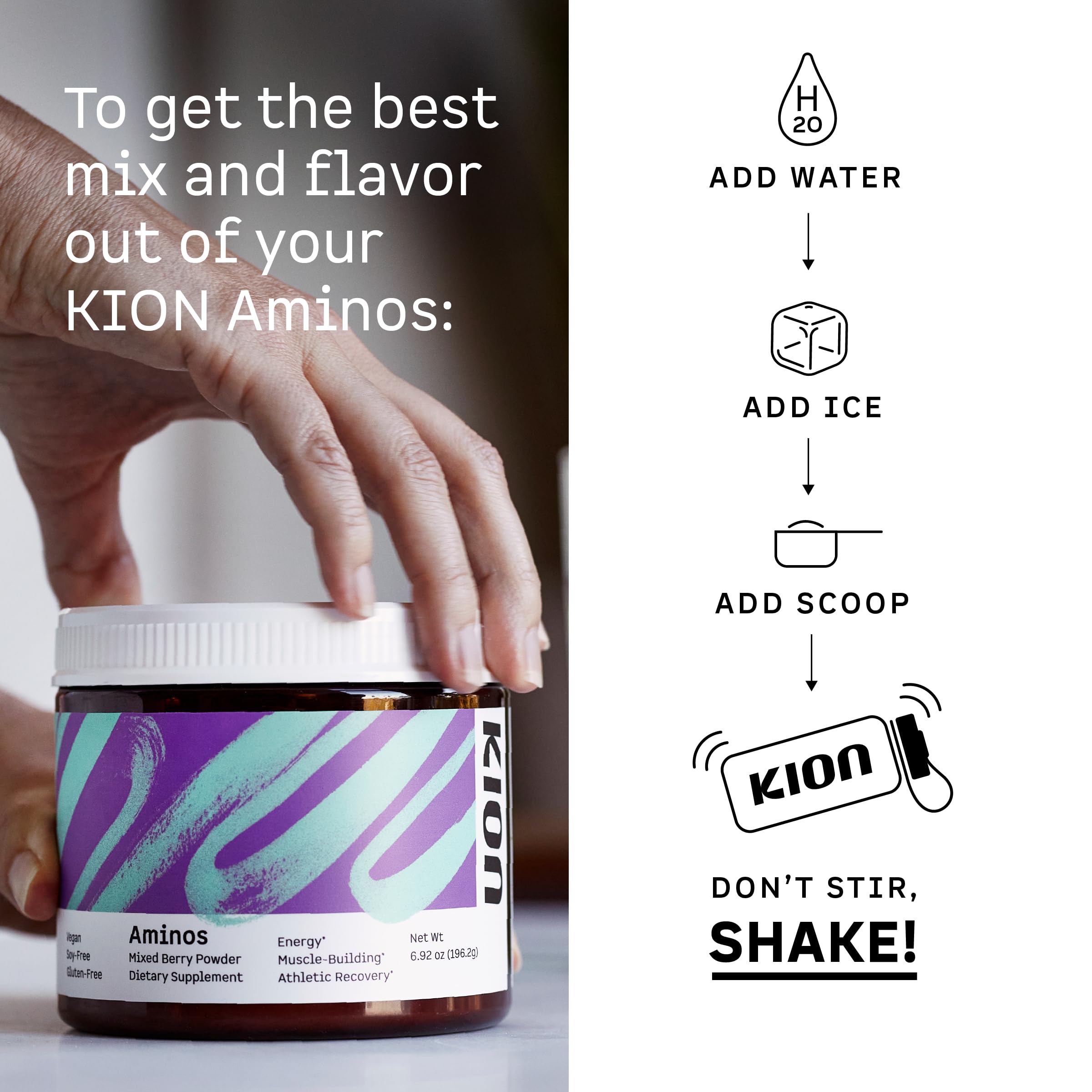 Kion Aminos Essential Amino Acids Powder - No Caffeine

