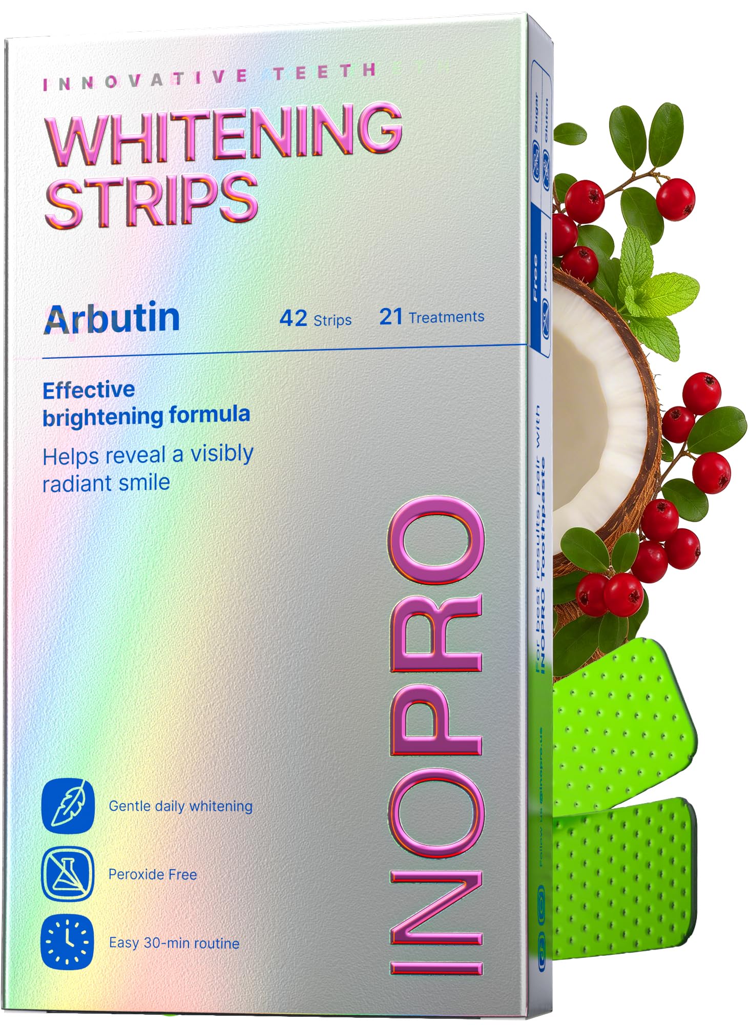 InoPro Teeth Whitening Strips Kit – Enamel Safe