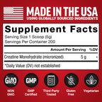 Force Factor Creatine Monohydrate Powder – Micronized 5g Dose

