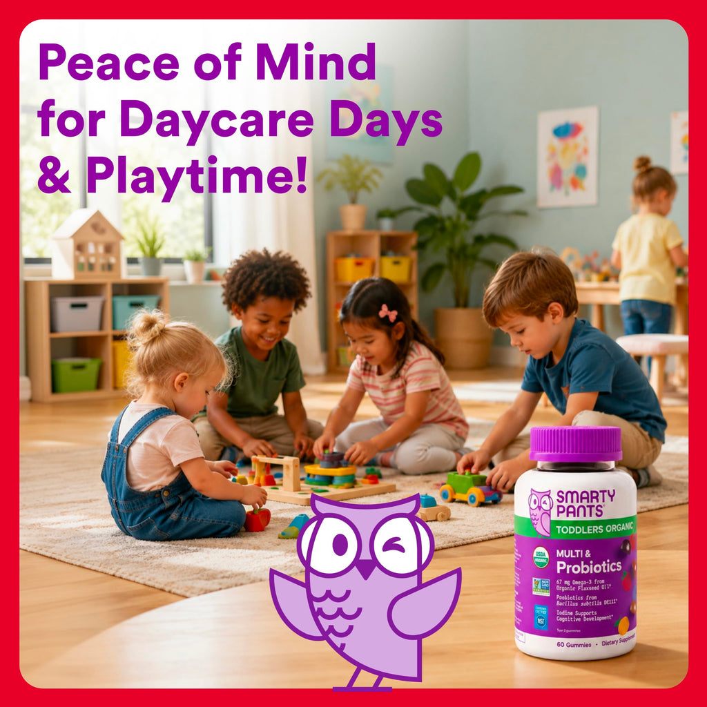 SmartyPants Organic Toddler Multivitamin Gummies | Gluten Free

