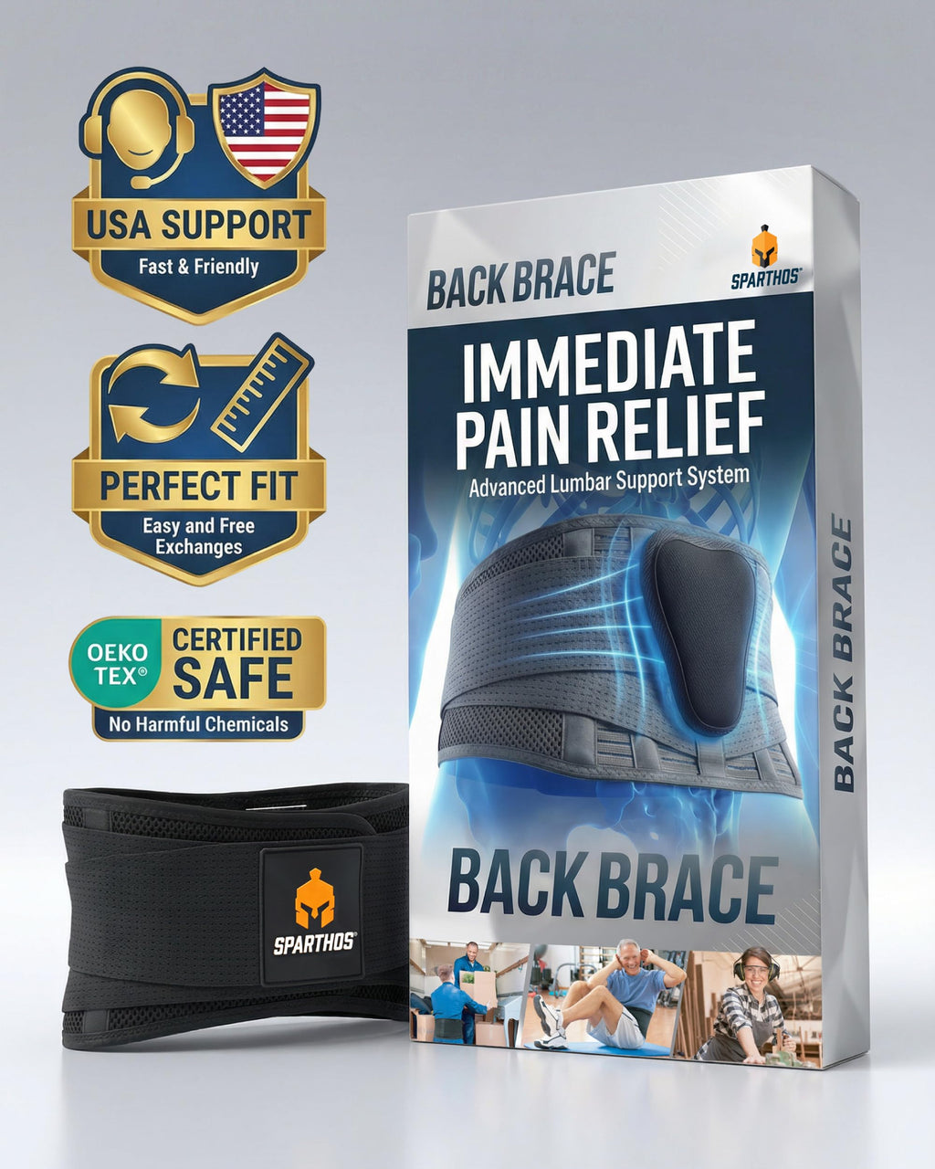 Sparthos Back Brace - Lumbar Support

