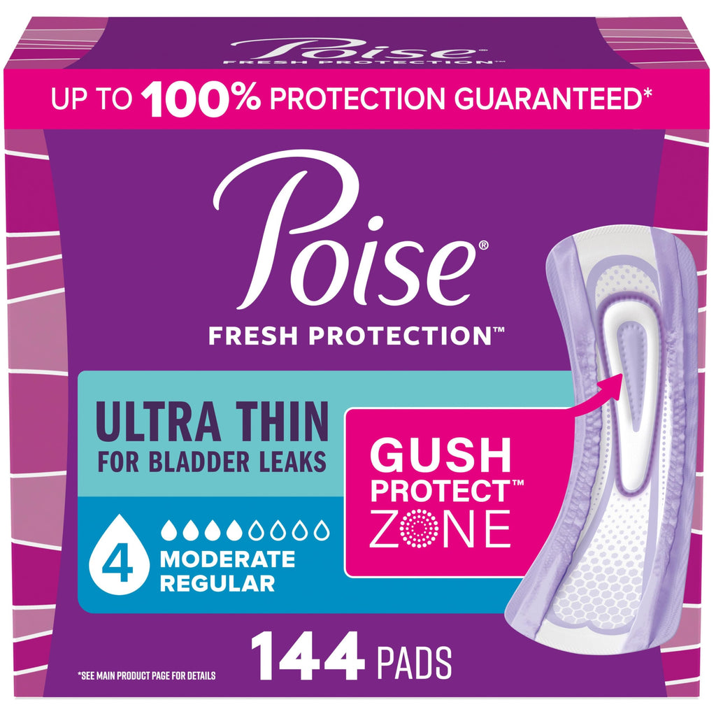 Poise Ultra Thin Incontinence Pads GushProtect Zone

