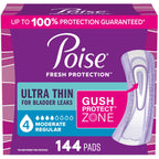 Poise Ultra Thin Incontinence Pads GushProtect Zone

