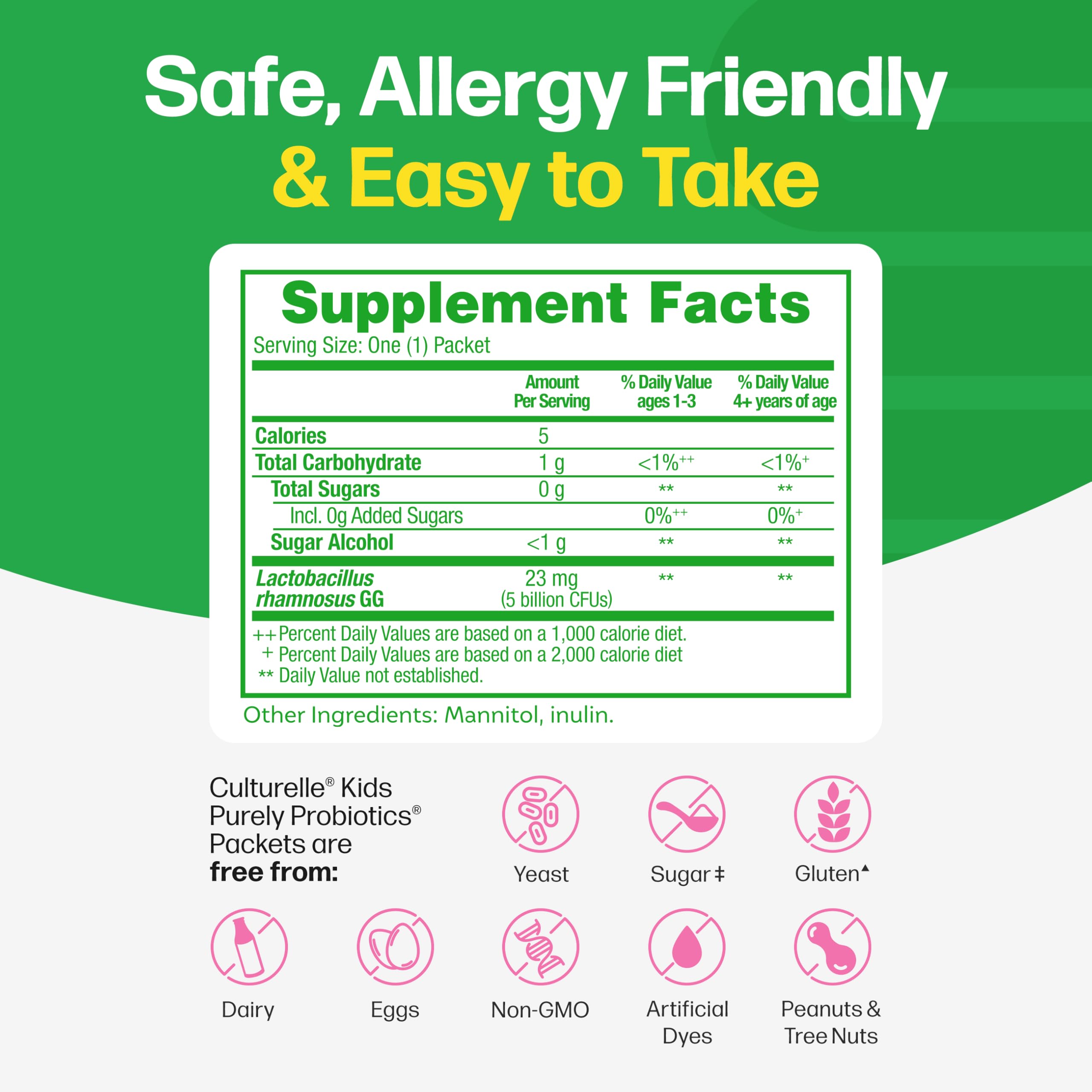 Culturelle Kids Daily Probiotic LGG 5 Billion CFUs

